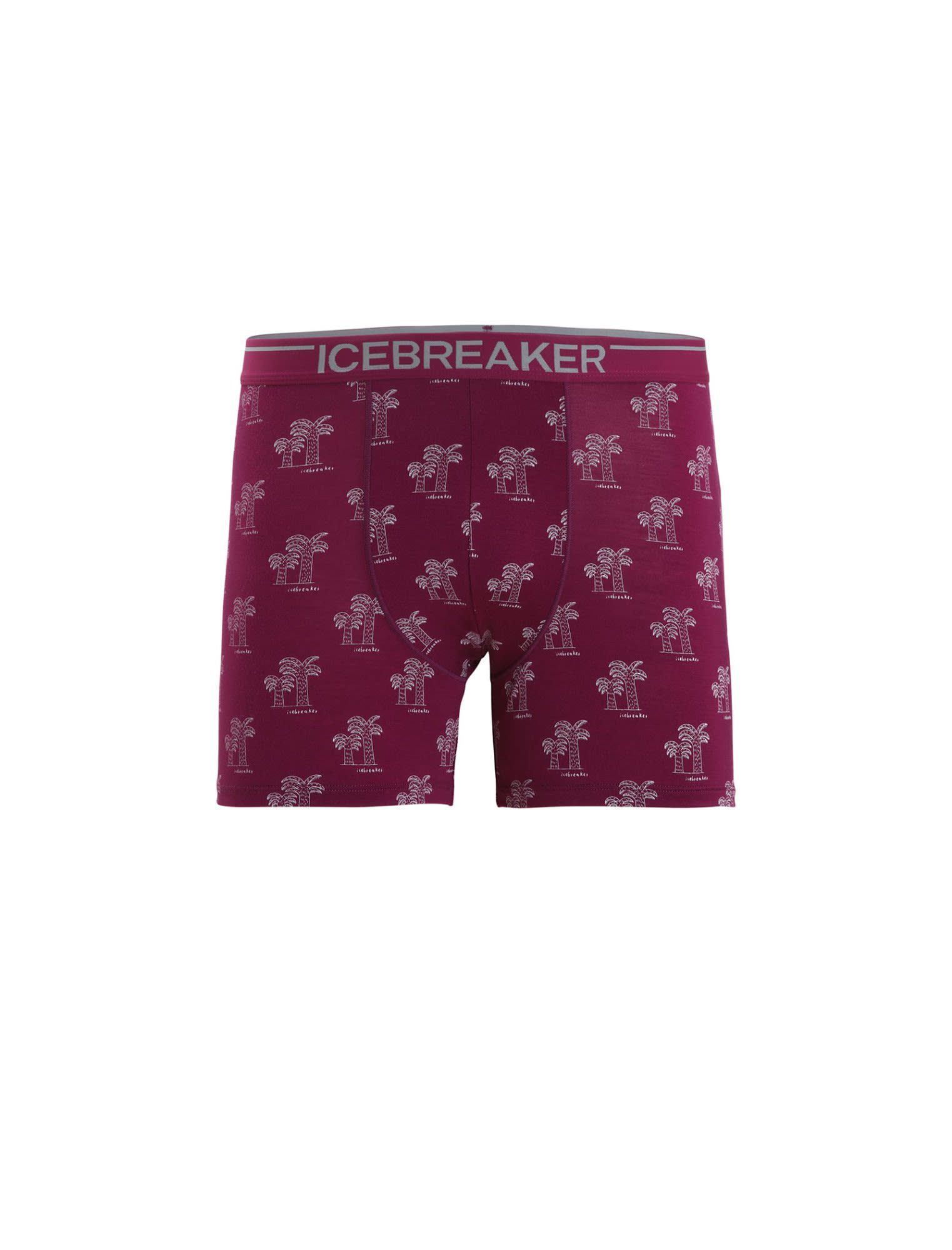 Icebreaker Boxers M AOP Go Berry - Lange Icebreaker Kurze Anatomica Herren Unterhose