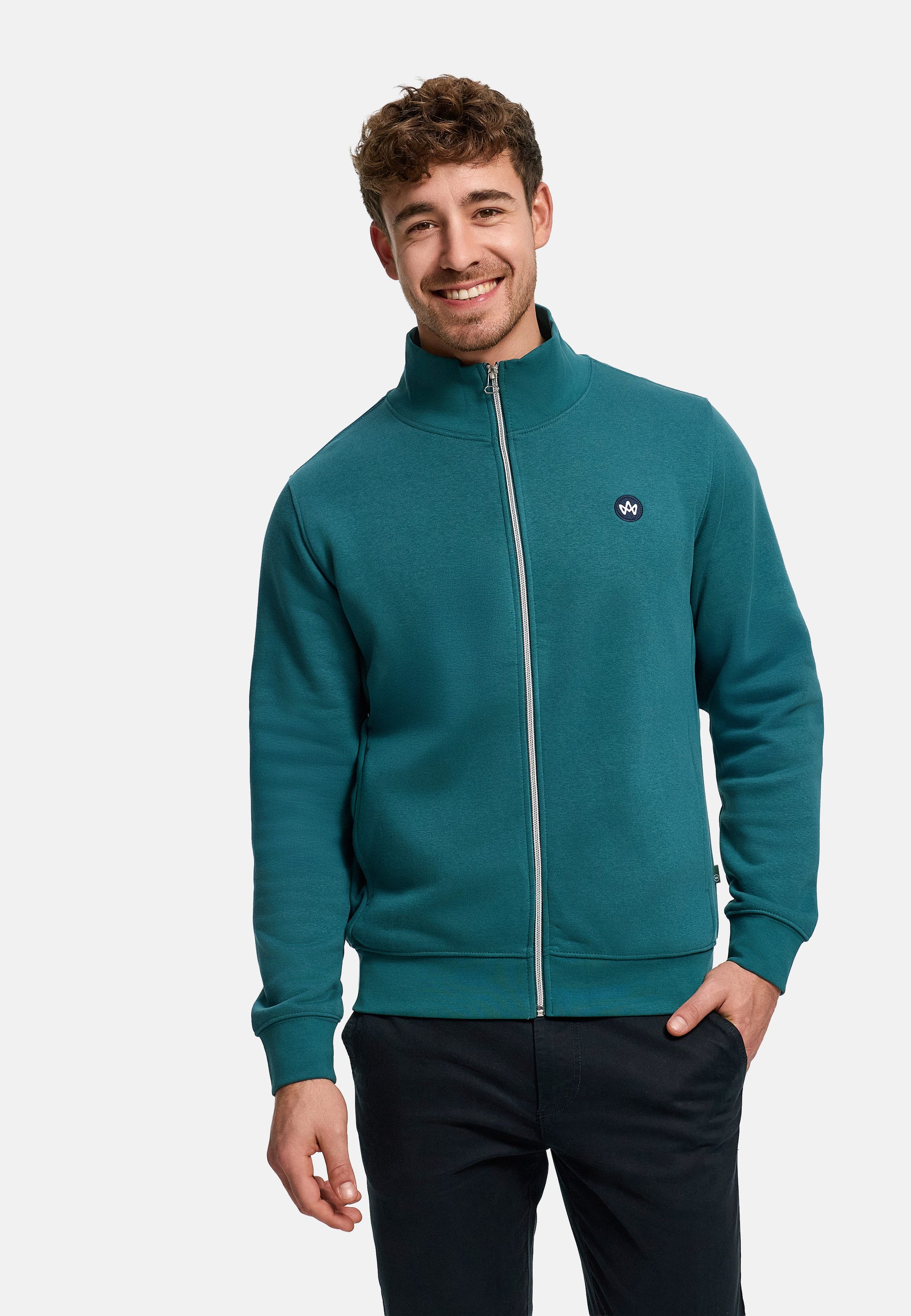 Kronstadt Sweatjacke Herren KSLars Herrenjacke Reißverschluss mit dezentem Logoprint auf der Brust