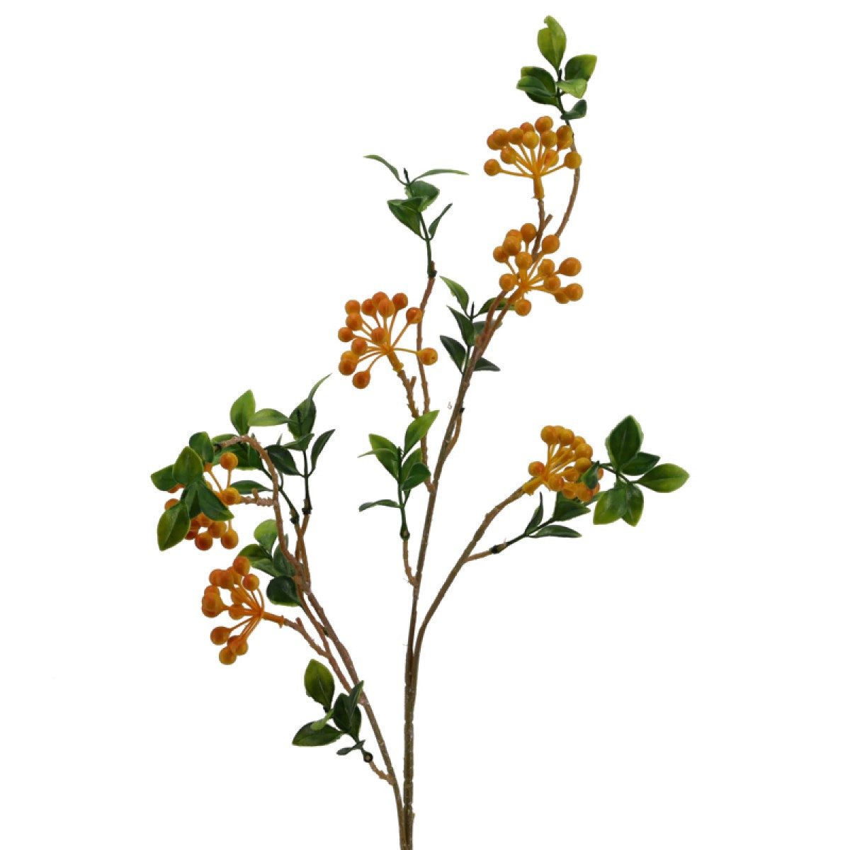 Kunstzweig Künstlicher Beerenzweig, Feuerdorn, ca. 66 cm. ORANGE - GELB, Floratexx GmbH, Höhe 66.00 cm