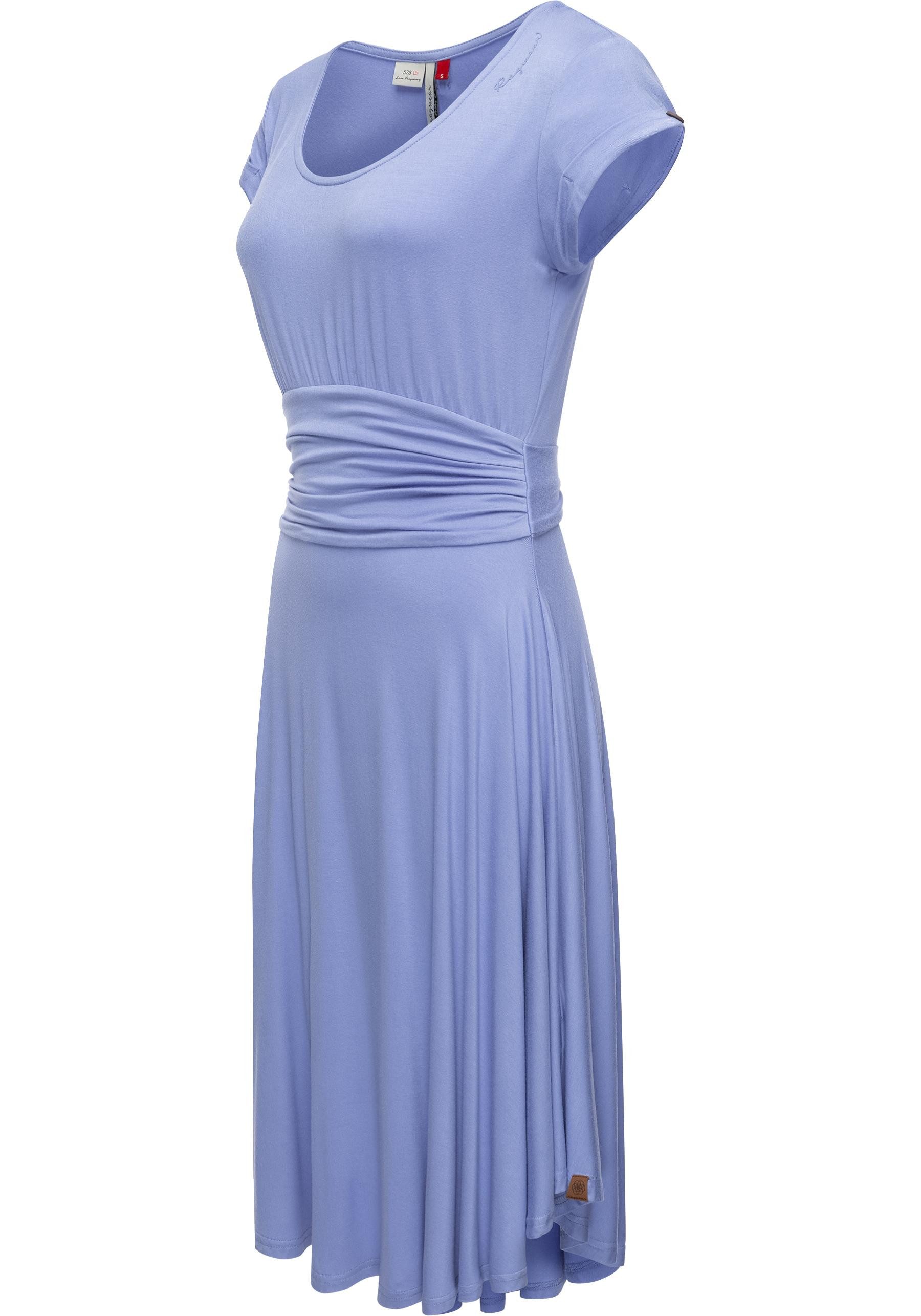 Ragwear Sommerkleid Yvone Solid leichtes Jersey-Kleid mit Taillengürtel