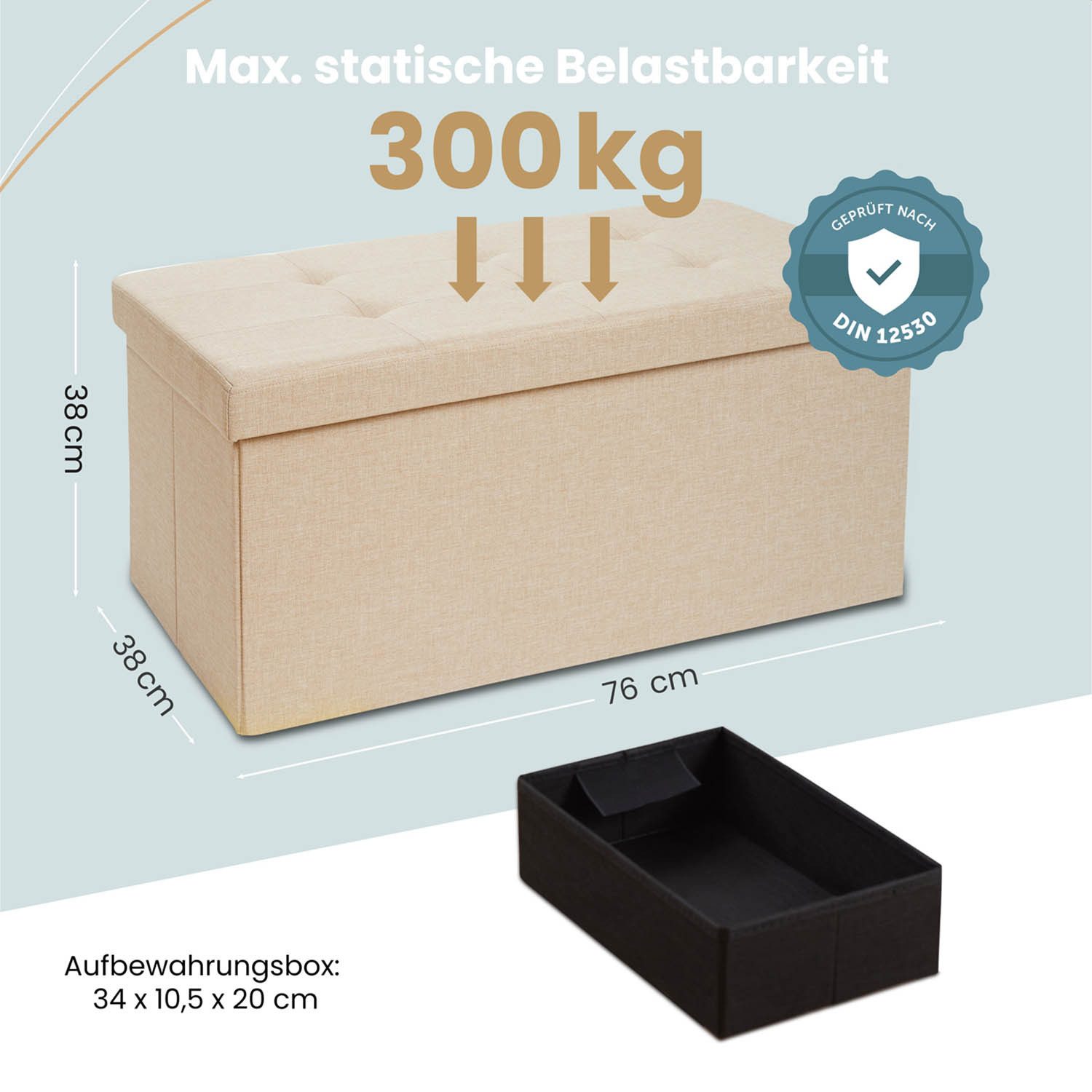 Blumtal Sitztruhe Sitzbank mit Stauraum + Aufbewahrungsboxen bei M & L - Po günstig online kaufen
