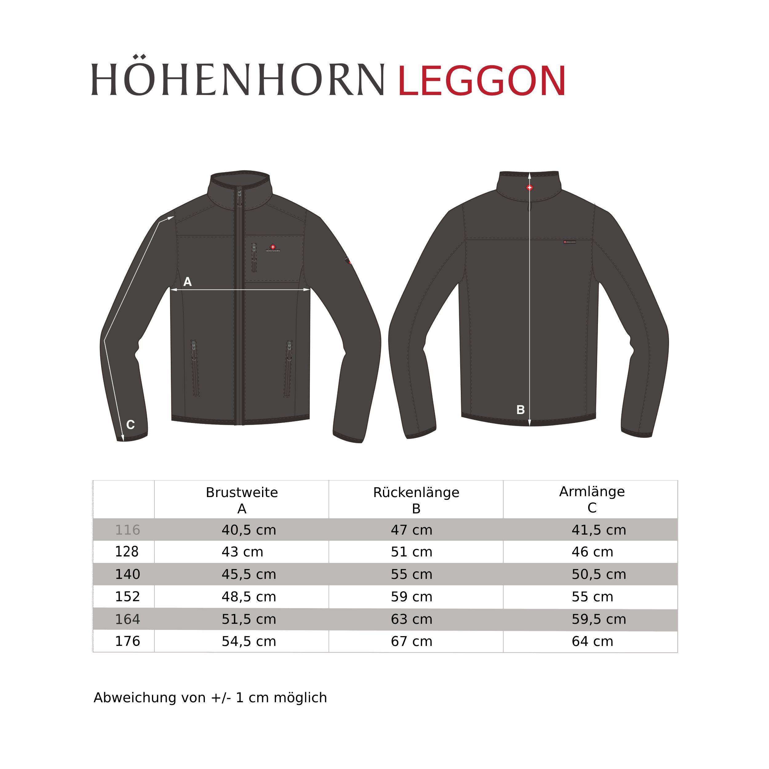 Höhenhorn Fleecejacke Leggon Kinder Fleece Jacke Jungen Mädchen Full Zip Outdoor Freizeit weicher Microfleece