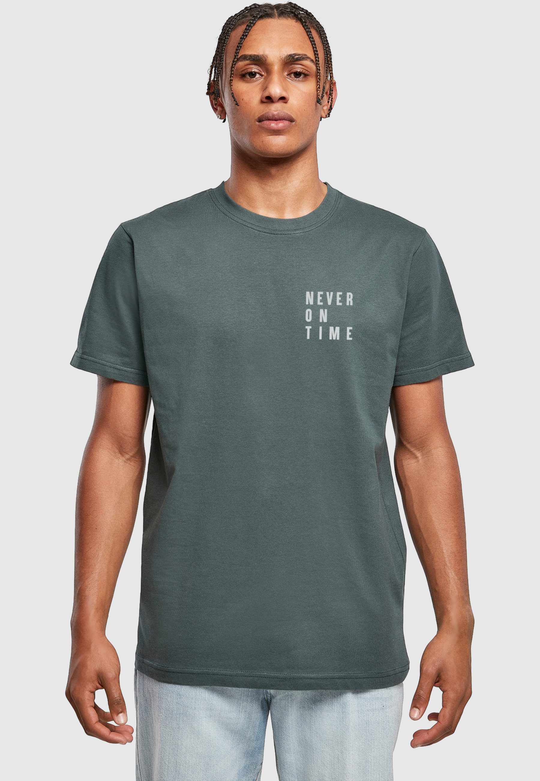MisterTee Kurzarmshirt MisterTee Herren Never On Time Tee (1-tlg)