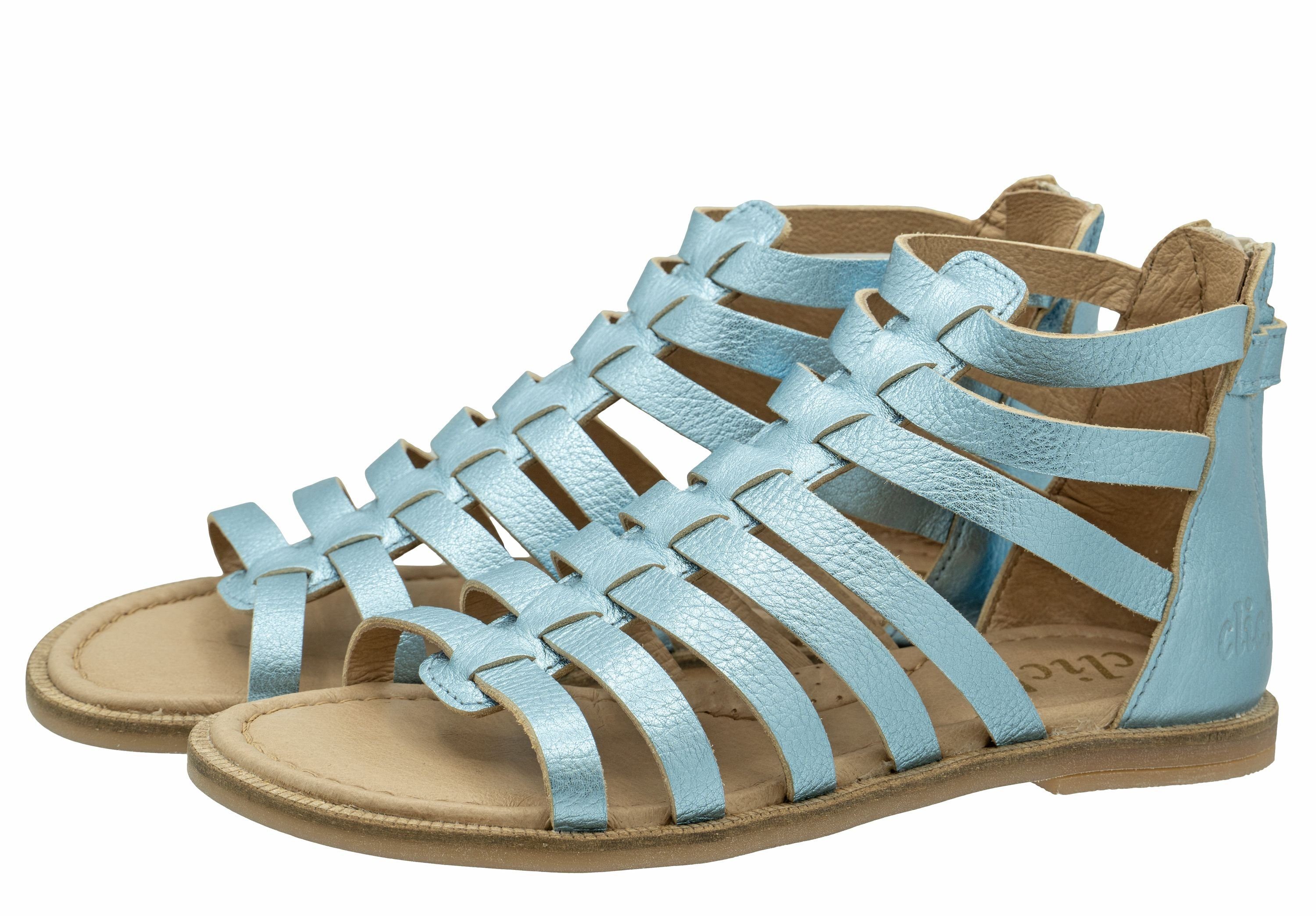 Leder Hellblau schmal Mädchen Sandalette Clic Römer Sandalen Clic 9708