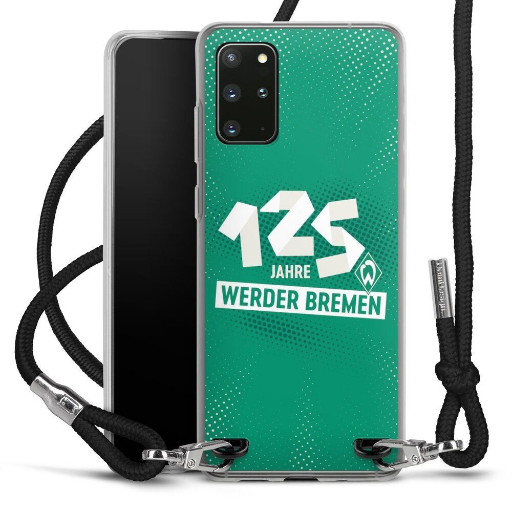 DeinDesign Handyhülle 125 Jahre Werder Bremen Offizielles Lizenzprodukt, Samsung Galaxy S20 Plus Handykette Hülle mit Band Case zum Umhängen