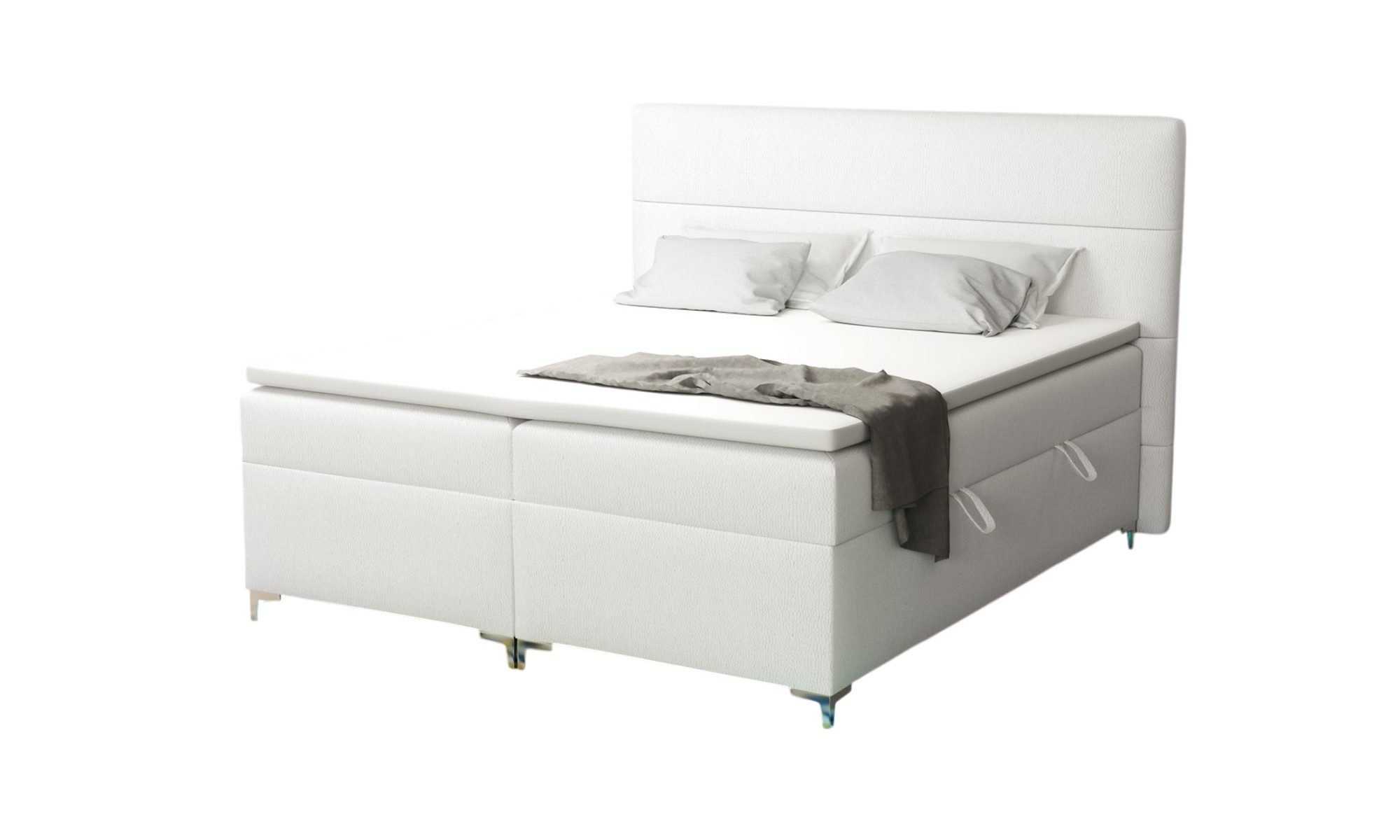 Fun Möbel Boxbett Schlafzimmerbett CANELA Kunstleder inkl. LED-Beleuchtung (inkl. Kaltschaumtopper), LED-Beleuchtung