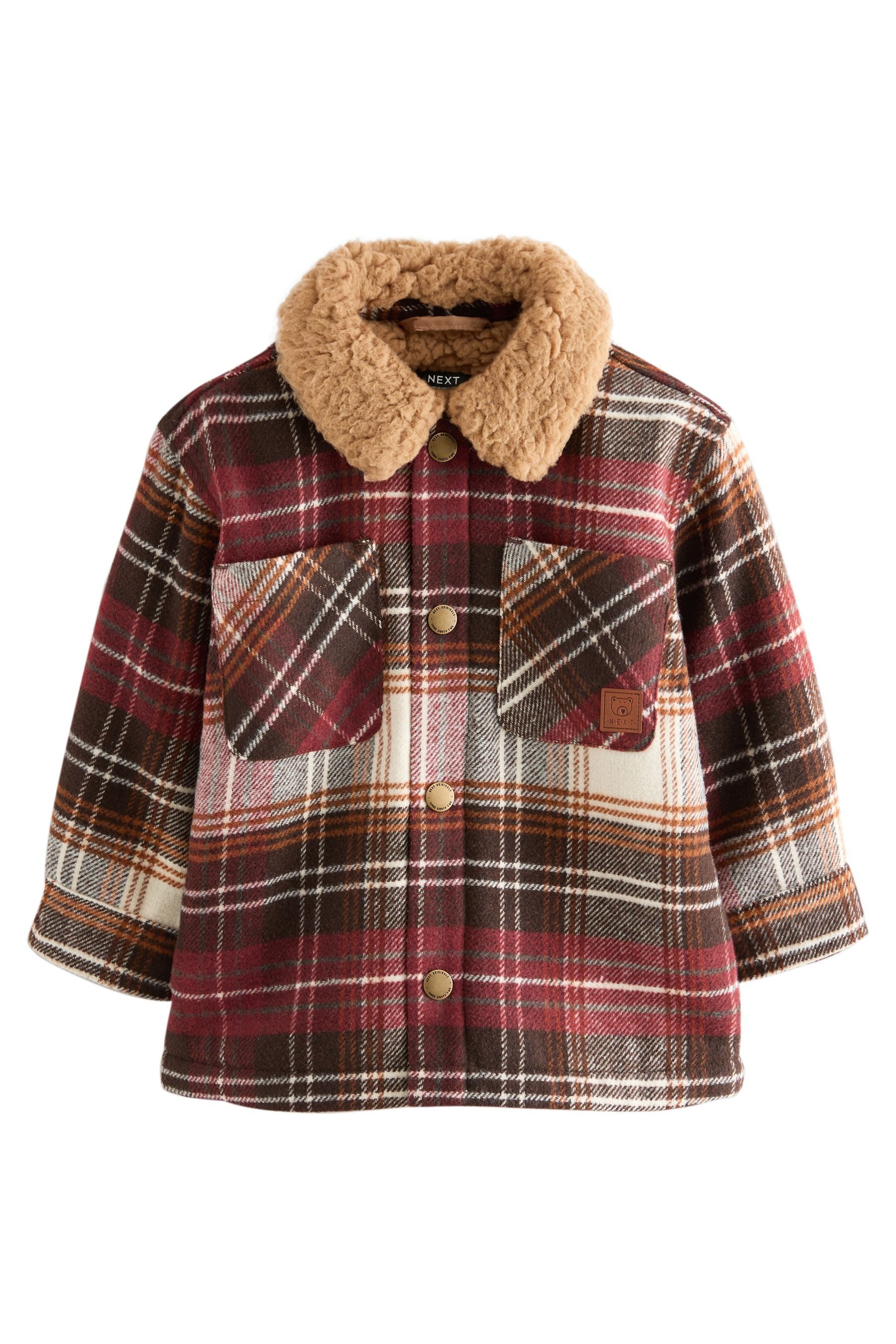Next Hemdjacke Karierte Hemdjacke mit Teddyfellfutter günstig online kaufen
