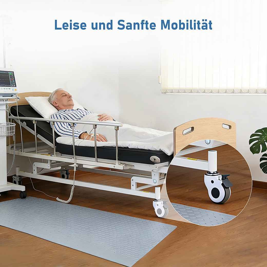 Vankel Bett Elektrisches Pflegebett mit 4 Funktionen, Matratze & max.205kg (Seitenschutz und Lattenrost inklusive, elektrisch verstellbar), mit Fernbedienung, S – Bild 5 von 5