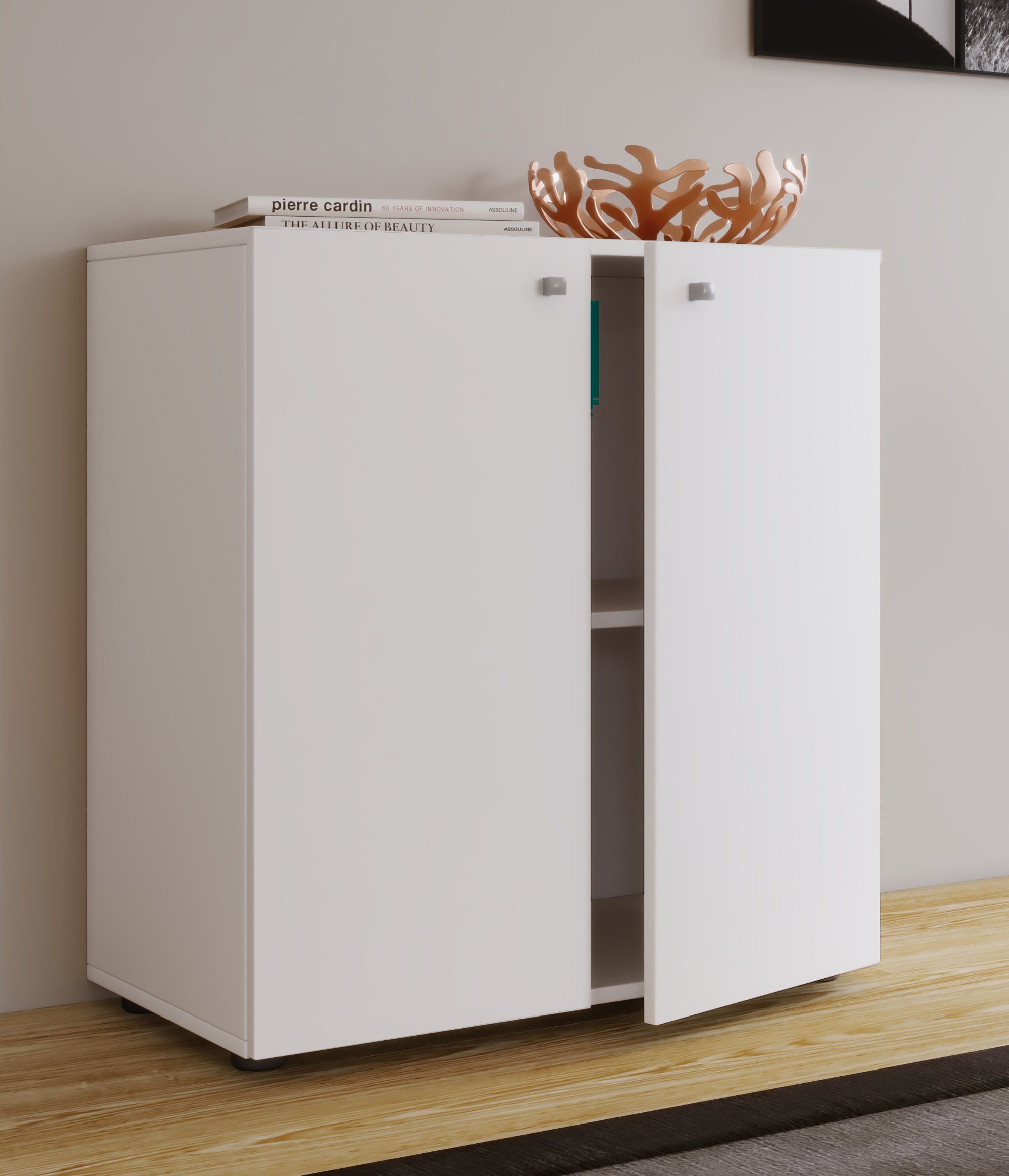 VCM Kommode Holz Kommode Sideboard Anrichte Vandol 1 Drehtüren