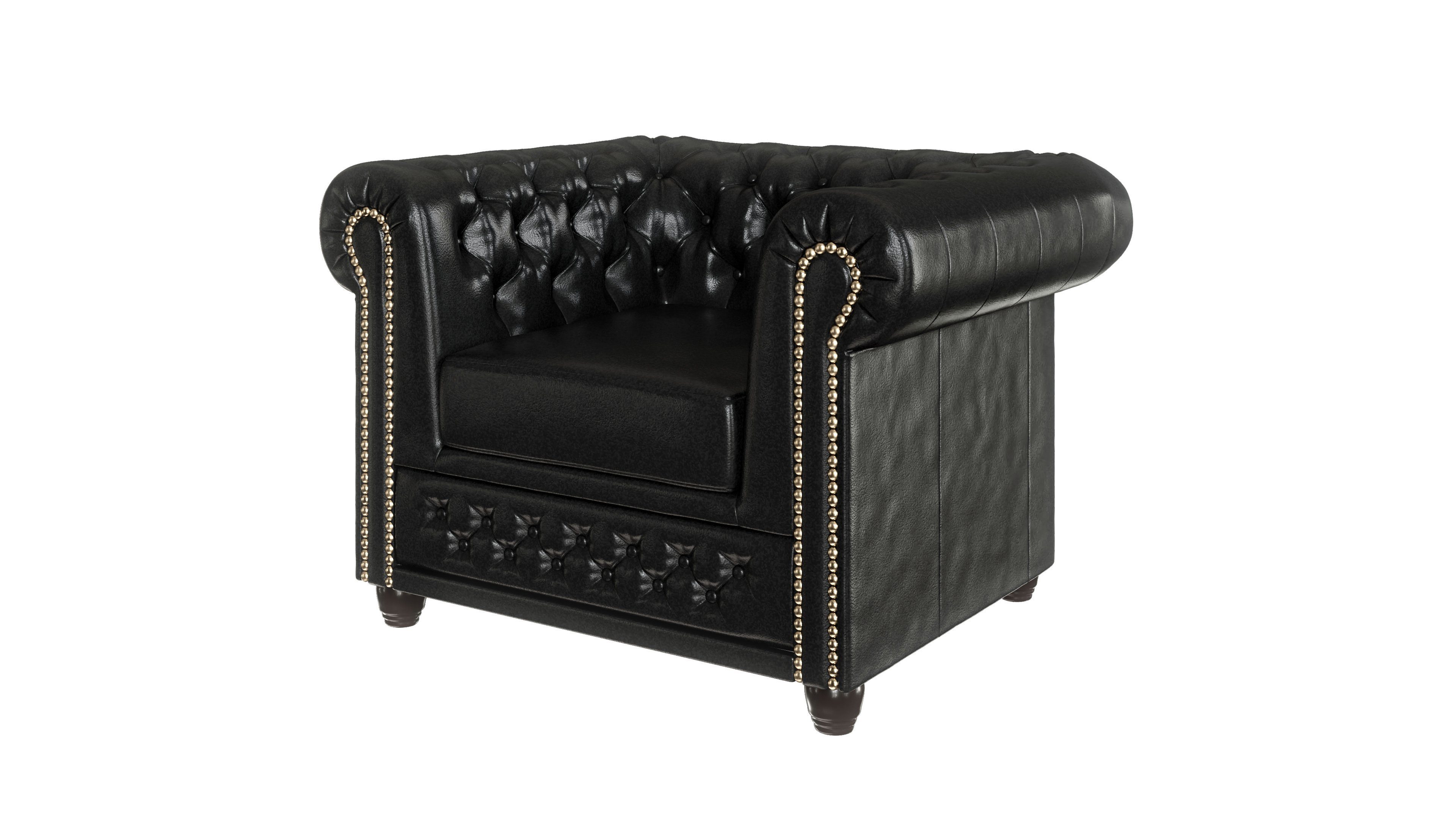 S-Style Möbel Chesterfield-Sessel Jeff aus veganem günstig online kaufen