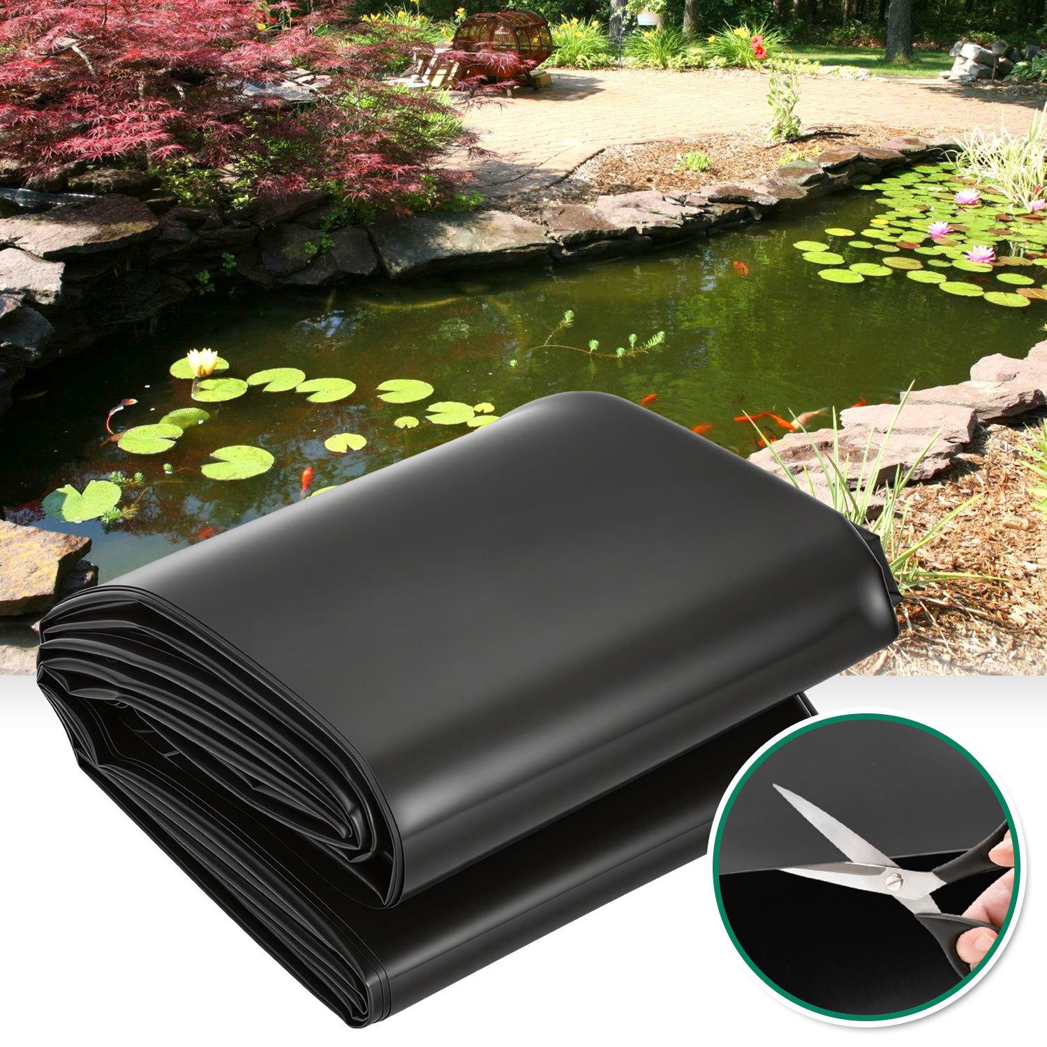 Clanmacy Teichfolie Teichfolie HDPE Universalfolie, Hochbeet, Teich