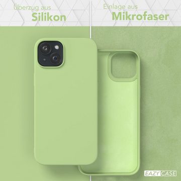 EAZY CASE Handyhülle TPU Hülle für Apple iPhone 15 Plus 6,7 Zoll, Smart Slimcover Matt Silikon Schutzhülle mit Kameraschutz tpu Grün