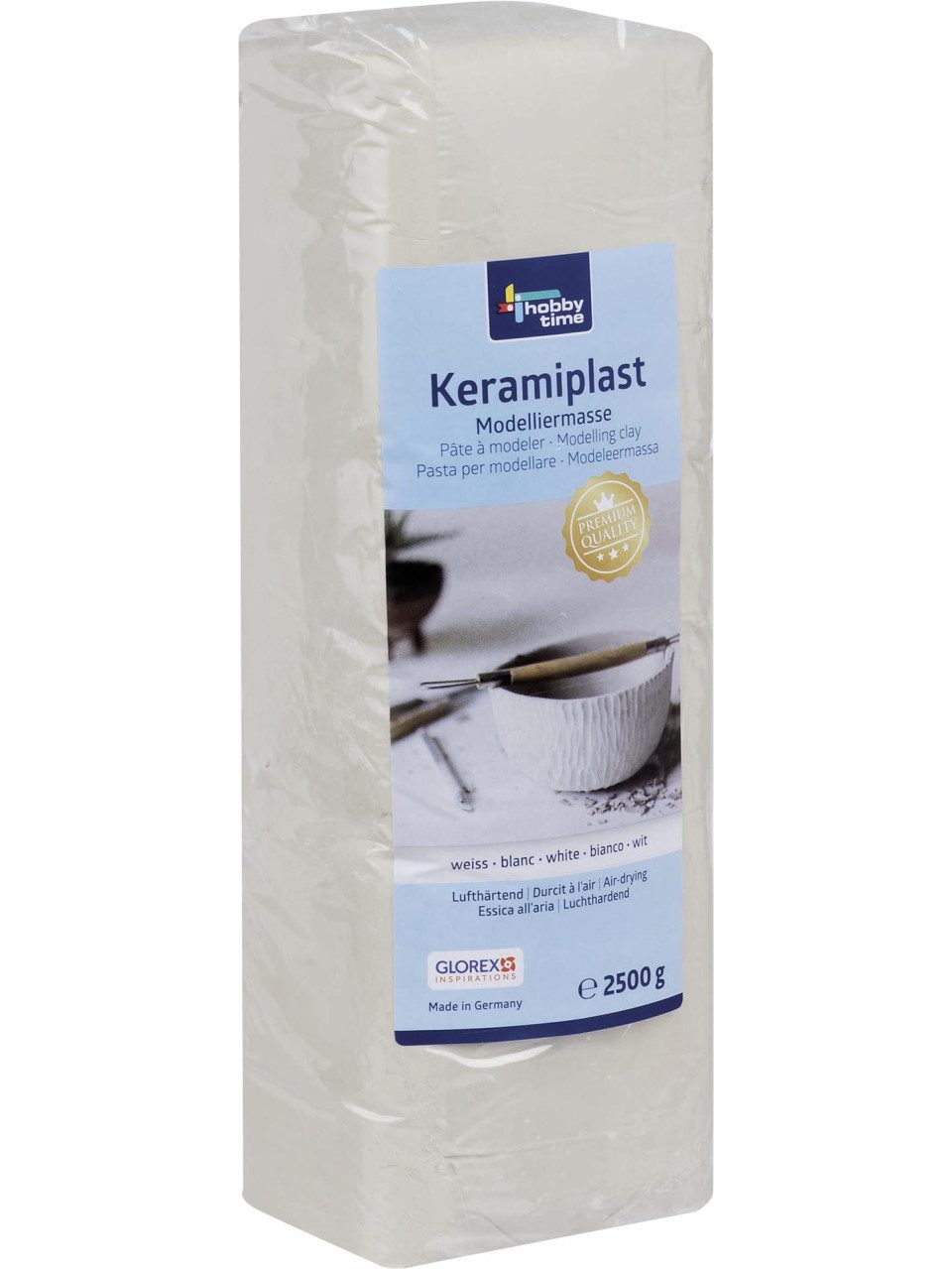 Glorex Bastelnaturmaterial Glorex Keramiplast 2500 g, weiß