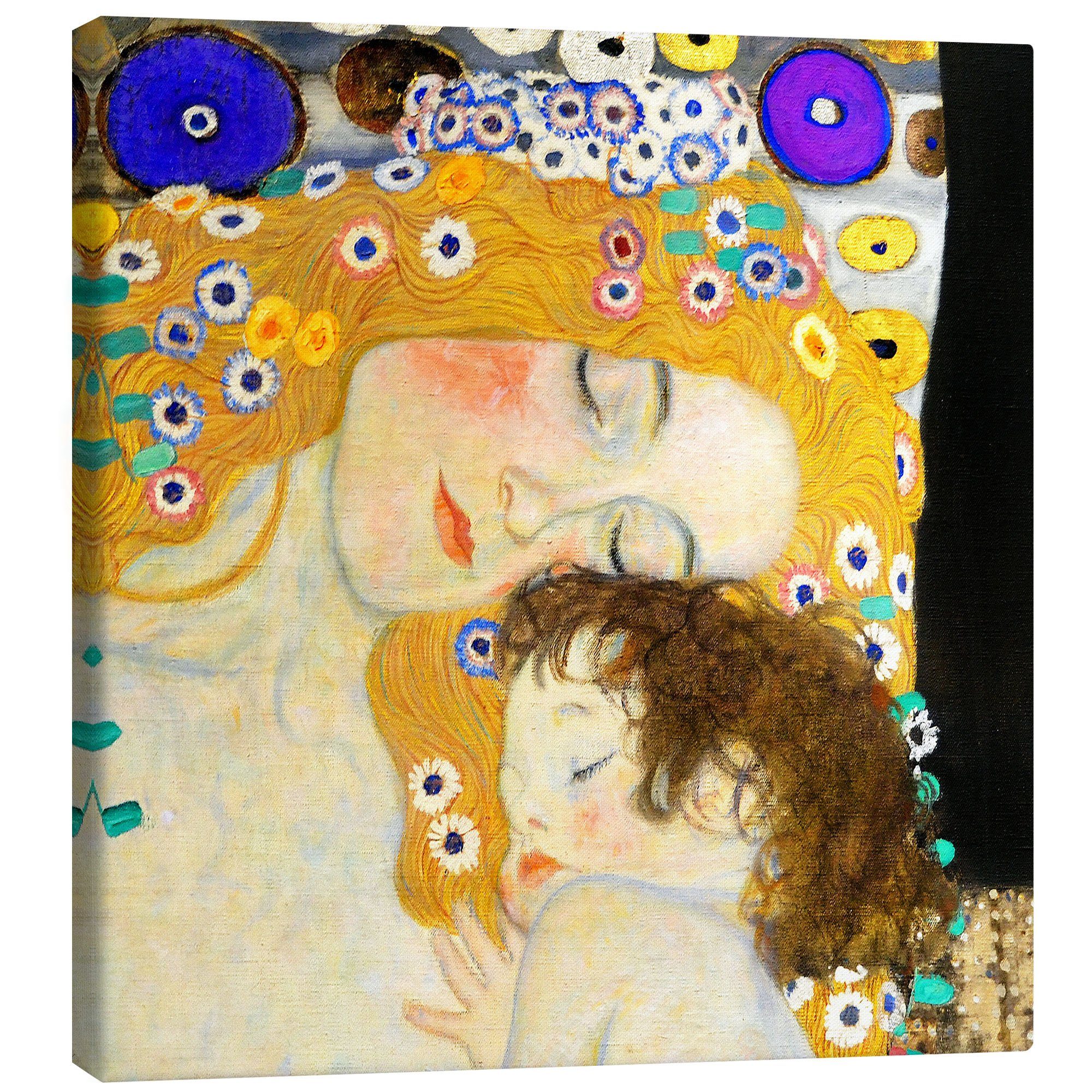 Posterlounge Leinwandbild Gustav Klimt, Mutter und Kind (Detail), Schlafzimmer Malerei