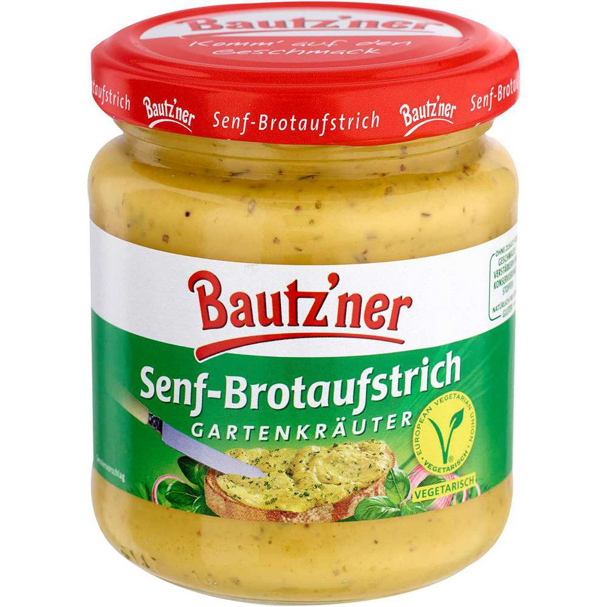 Bautz'ner Saucen, Bautzner Senf Brotaufstrich mit Gartenkraeutern fein gewuerzt 200ml