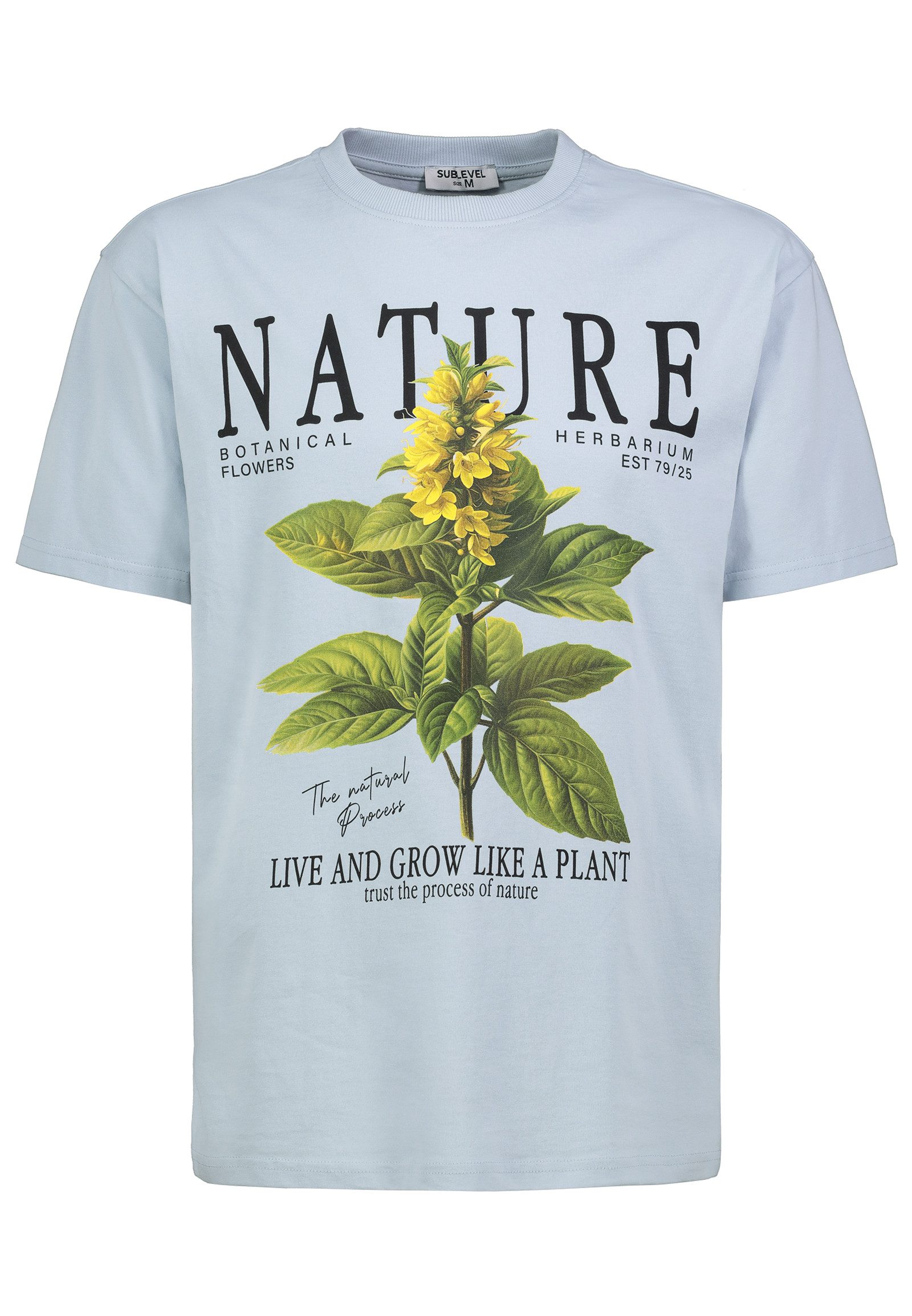SUBLEVEL T-Shirt Botanische Blumenkollektion mit Wachstumsmotto Botanical F günstig online kaufen