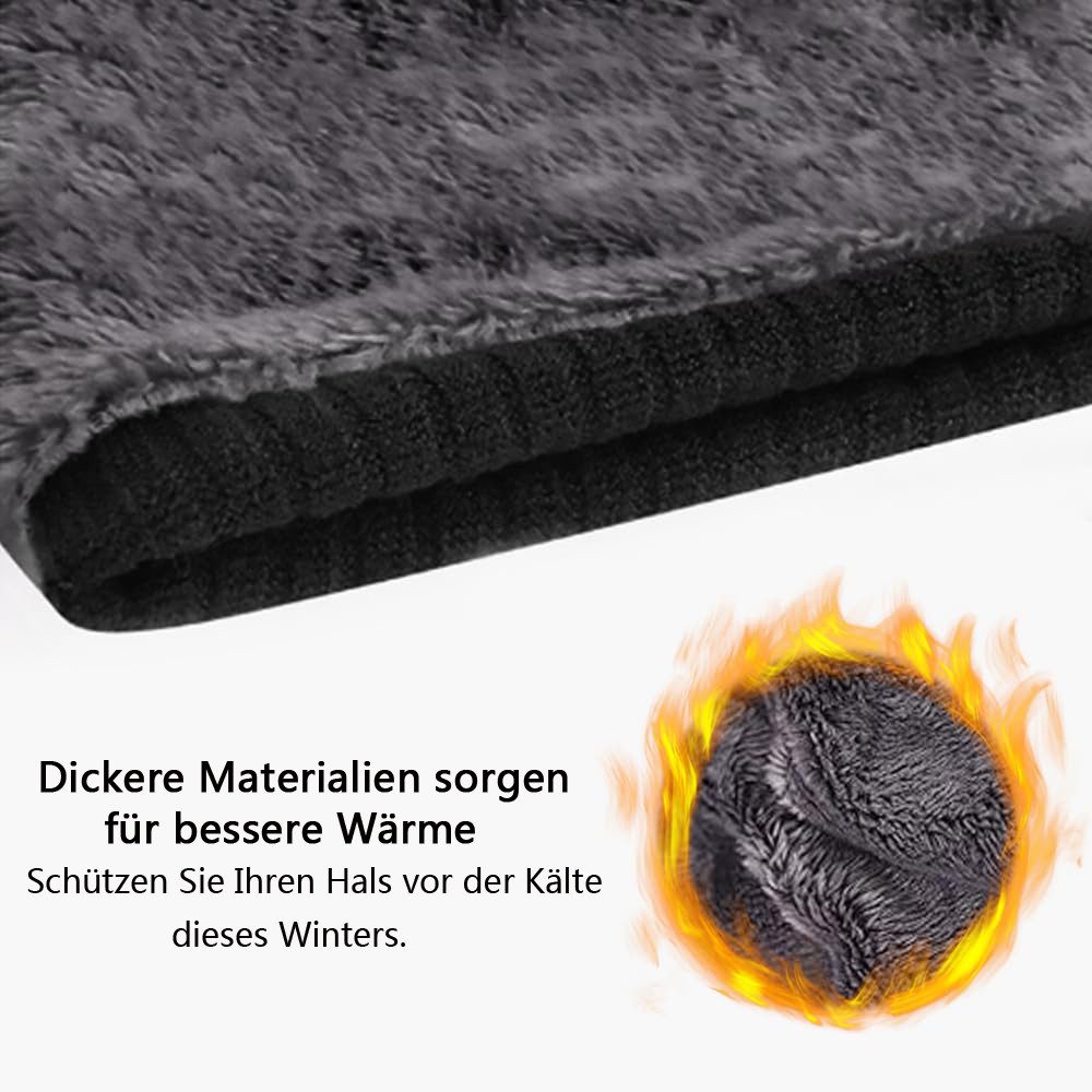 Bextsrack Multifunktionstuch Winter Halswärmer Für Herren Damen, Winter Loop Schal Weichem Fleece Halswärmer Winddicht Ski