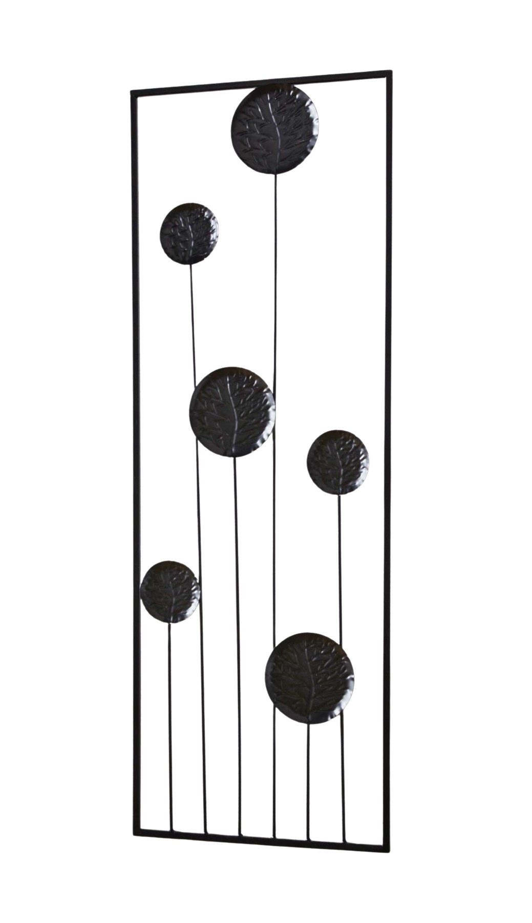 Dekoleidenschaft Wanddekoobjekt 3D Wandbild "Black Flowers" aus Metall, sch günstig online kaufen