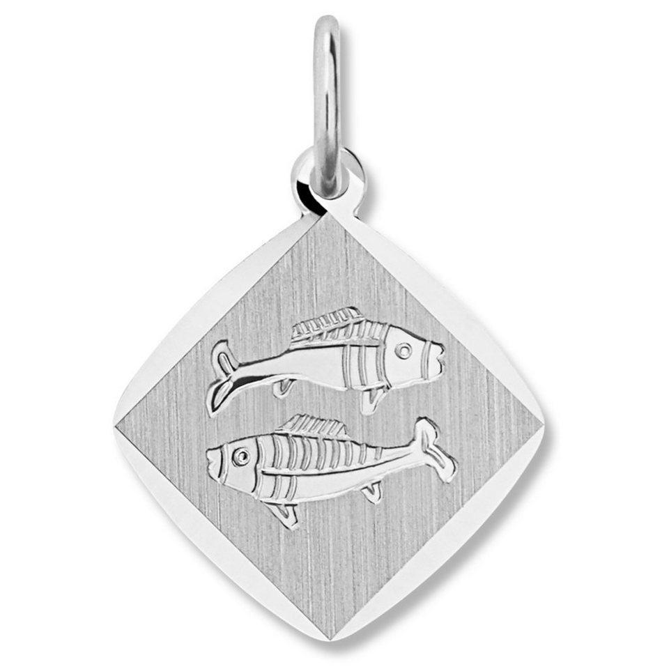 ONE ELEMENT Kette mit Anhänger Fische Sternzeichen Anhänger aus 925 Silber,  Schmuckset - Set mit verstellbarer Halskette, Anhänger im Set mit  verstellbarer Halskette (bis 45 cm)