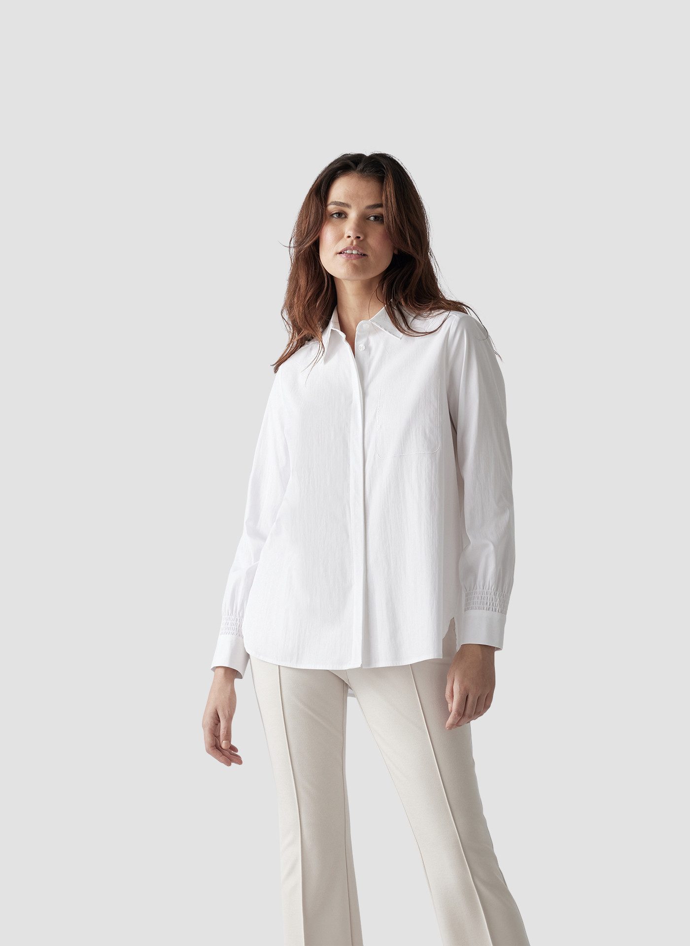Klassische Bluse LeComte Klassische Bluse mit Raffung am Langarm