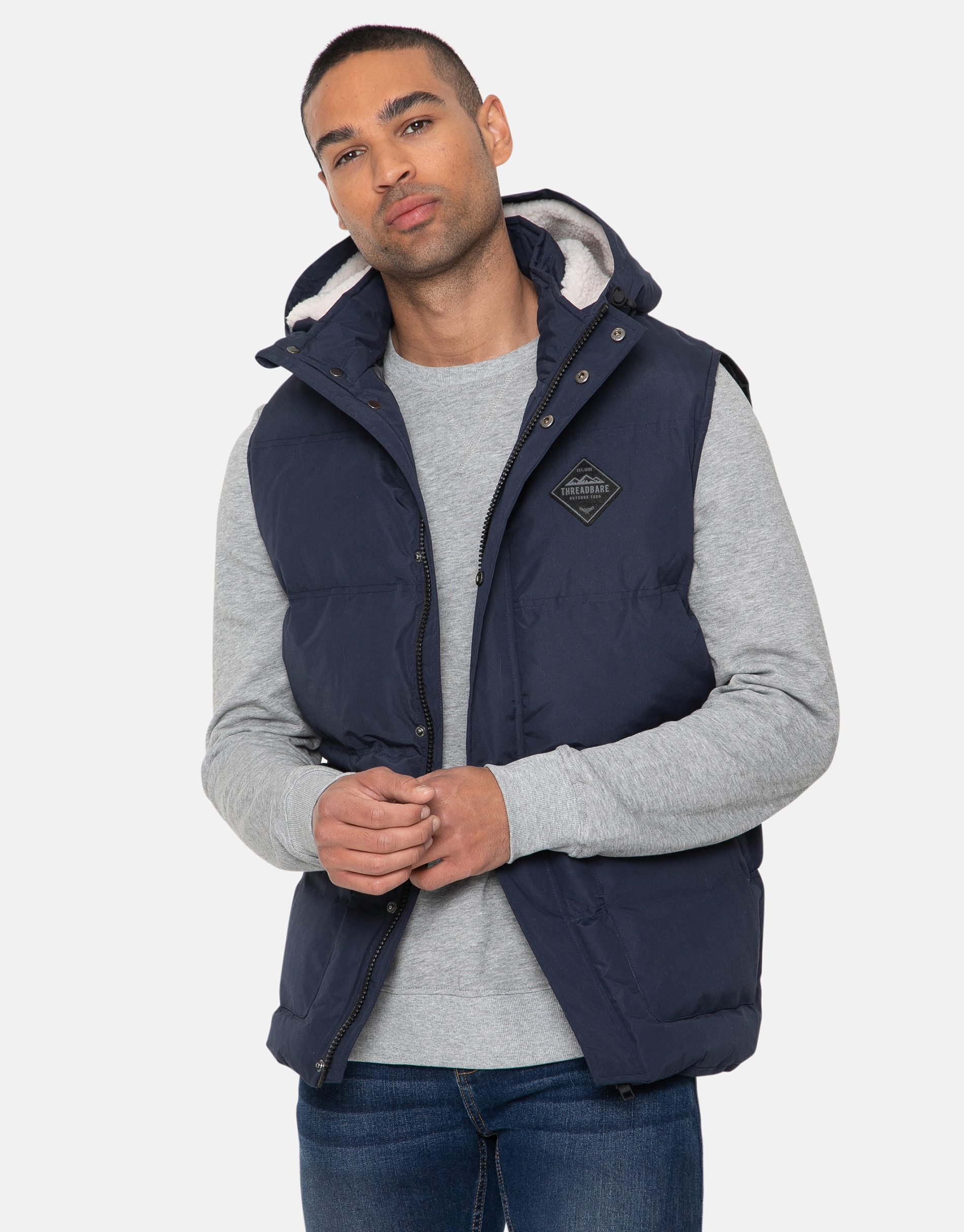 Threadbare Softshellweste THB Jacket Gilet Athletic (1-tlg) mit schützender Kapuze