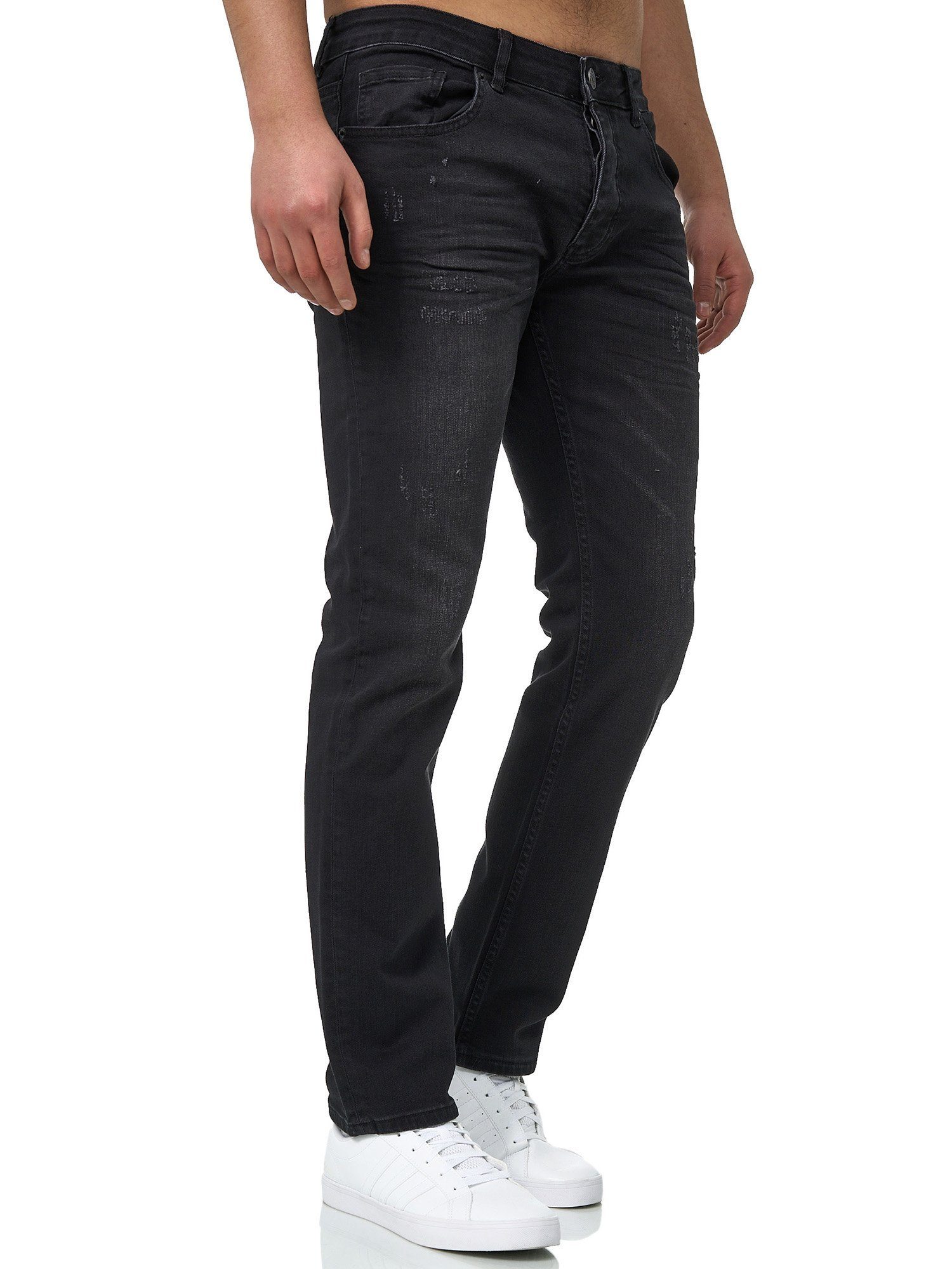 Hose Bootcut, Black Slim-fit-Jeans 600JS 1-tlg) (Jeanshose Casual Used Freizeit Skinny Männer John Fit Herren Jeans Denim Business Slim Designerjeans Midnight 603 Kayna Designerjeans