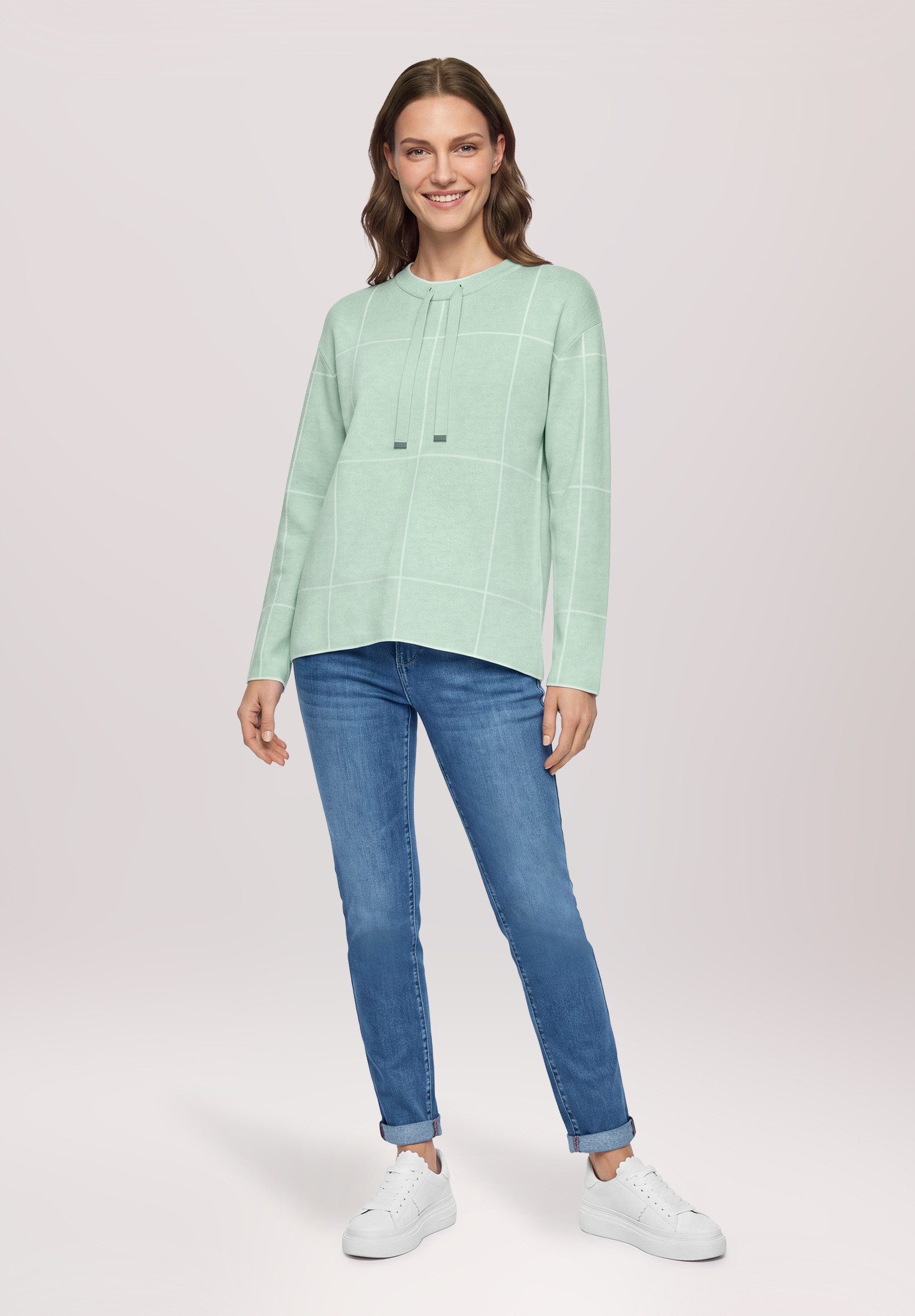 Betty Barclay Strickpullover Damen kariert (1-tlg)