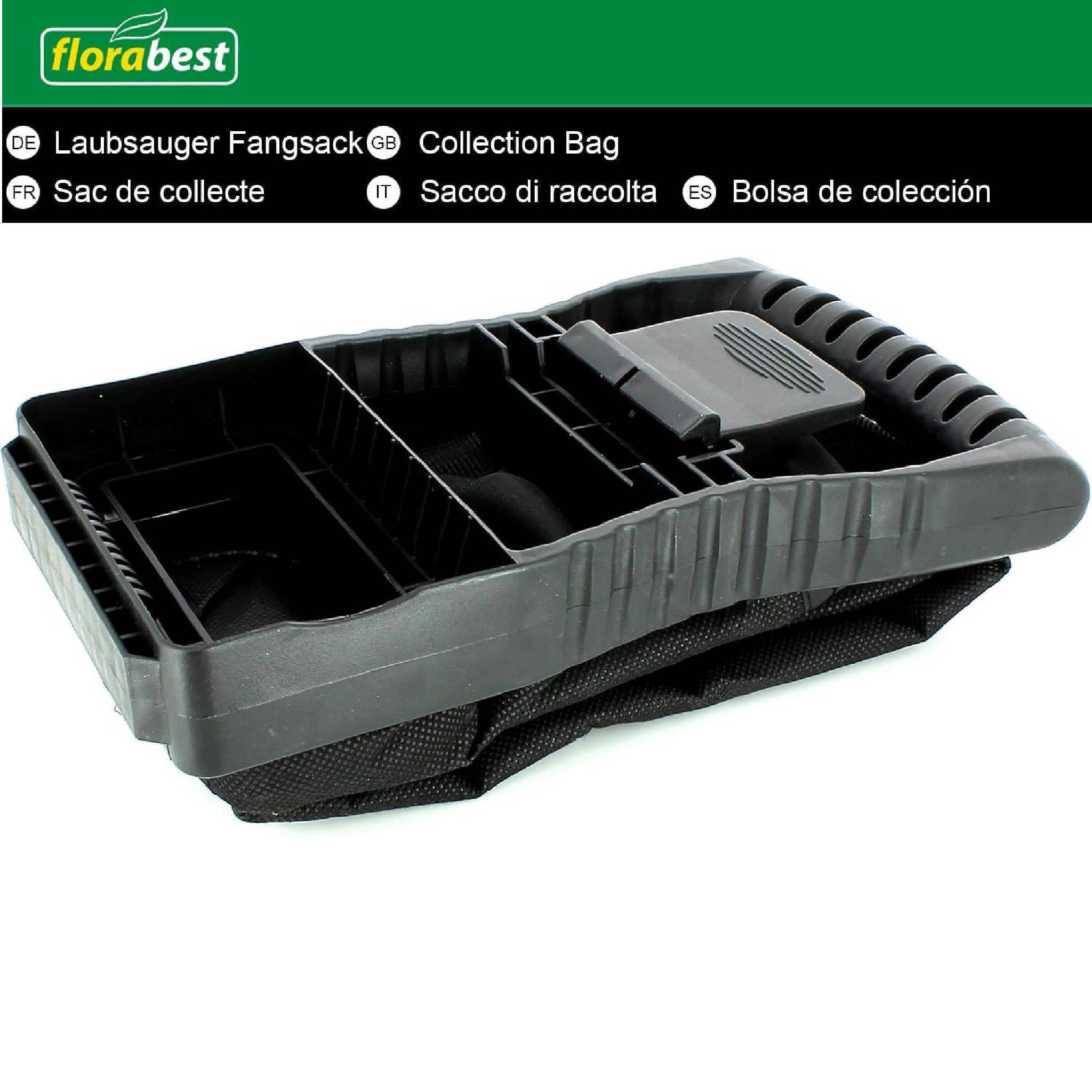 Florabest Fangkorb Laubsauger Fangsack mit Halterung FLB 2500 A1 BK 49246 Lidl Florabest, für Florabest FB 25001 A1, 50 l, (1-tlg), Fangsack hat Reißverschluss – Bild 4 von 5