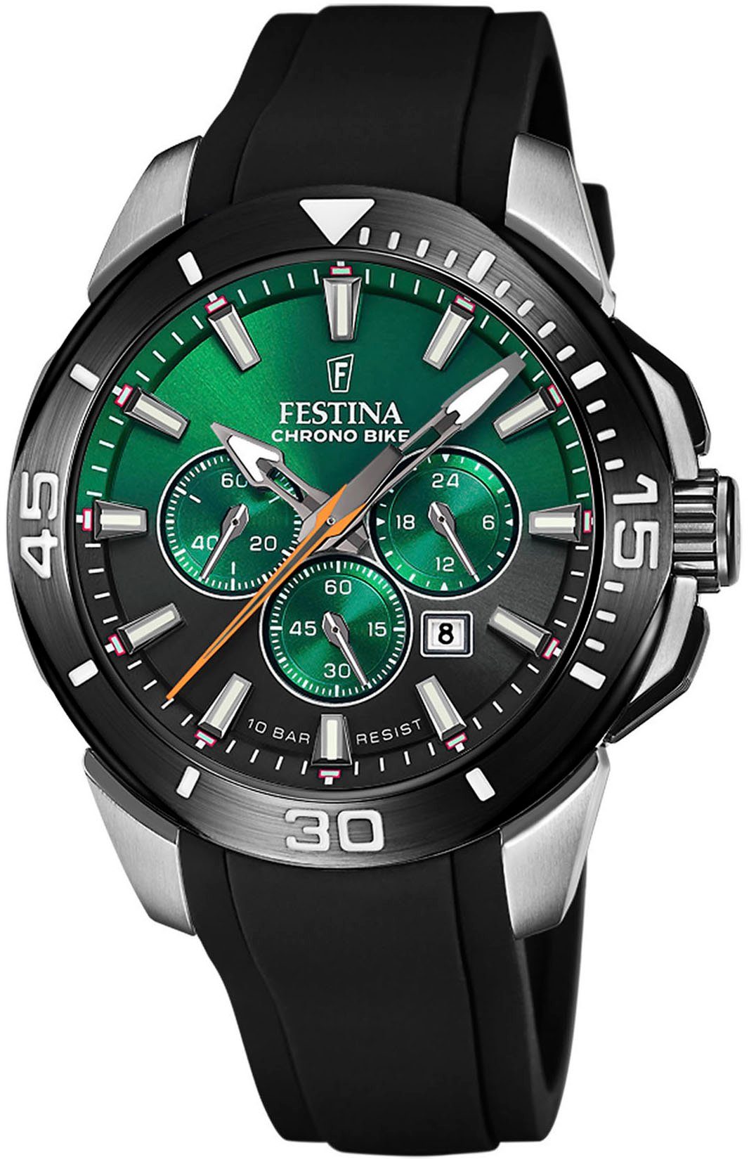 Festina Chronograph Chrono Bike, Armbanduhr, Quarzuhr, Herrenuhr, Stoppfunktion