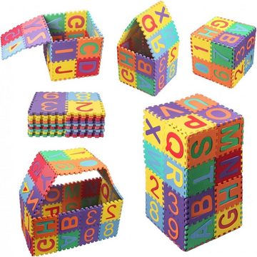 Lubgitsr Puzzlematte 36 Stück Puzzlematte Kinderspielteppich Spielmatte Schaumstoffmatt