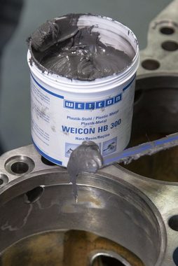 WEICON Reparatur-Set HB 300, stahlgefülltes Epoxidharz-System für Reparatur und Formgebung