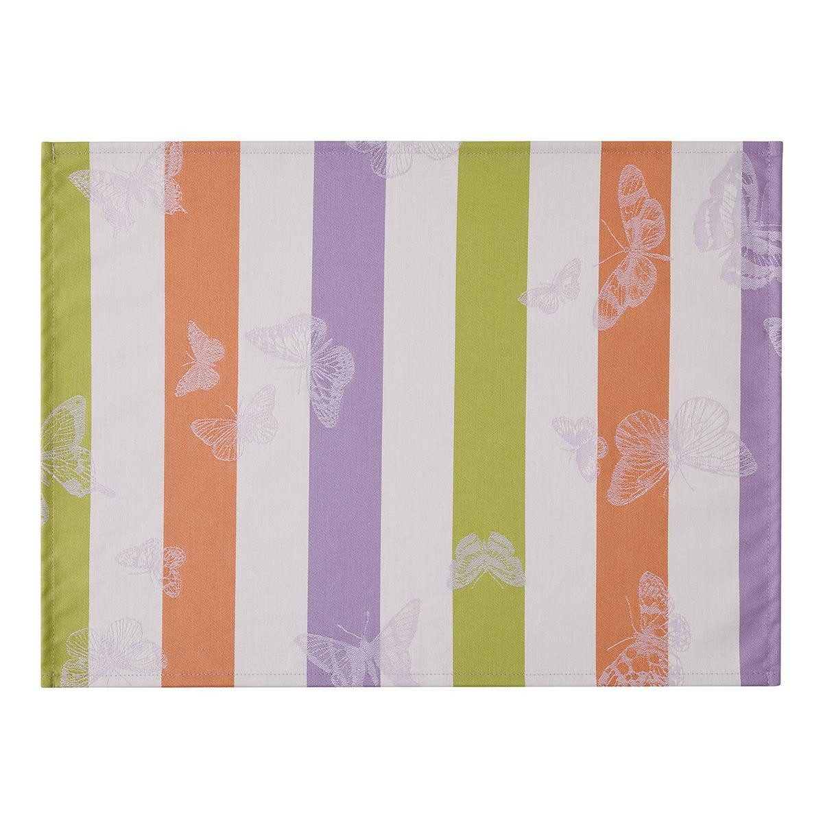 Le Jacquard Francais Platzset Beschichtete Tischsets (2x Set) Bal Des Papillons Lilas 36x50 cm, (Set, 2-St), beschichtet