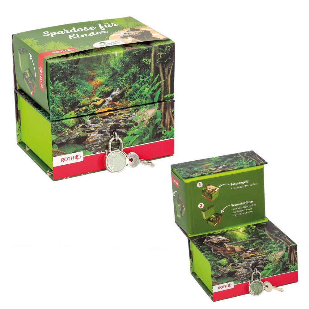 Roth Spardose Roth Spardose 2 Boxen mit 2 Fächern Tyrannosaurus