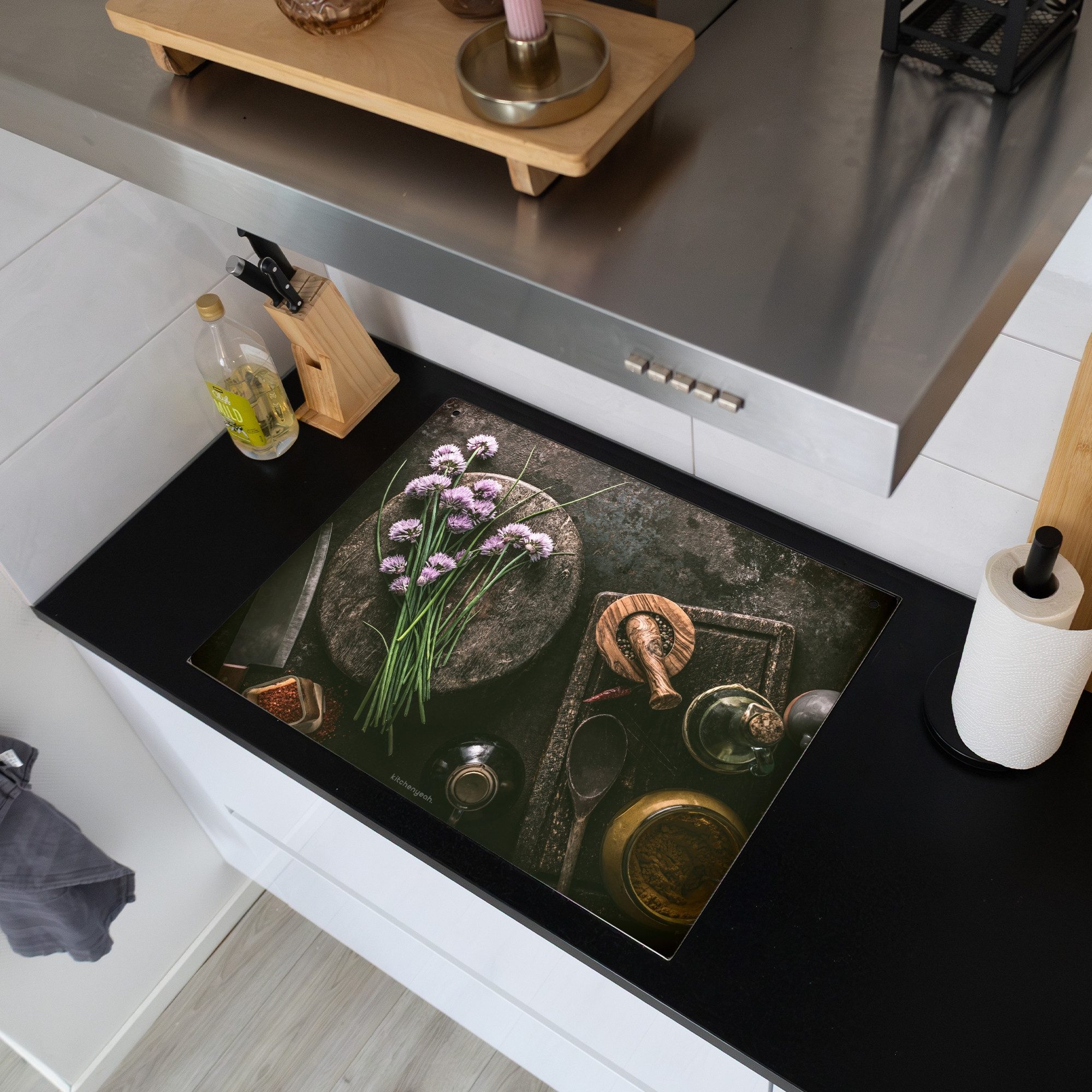 KitchenYeah Küchenrückwand Kräuter - Gewürze - Stilleben, (1-tlg), Induktio günstig online kaufen