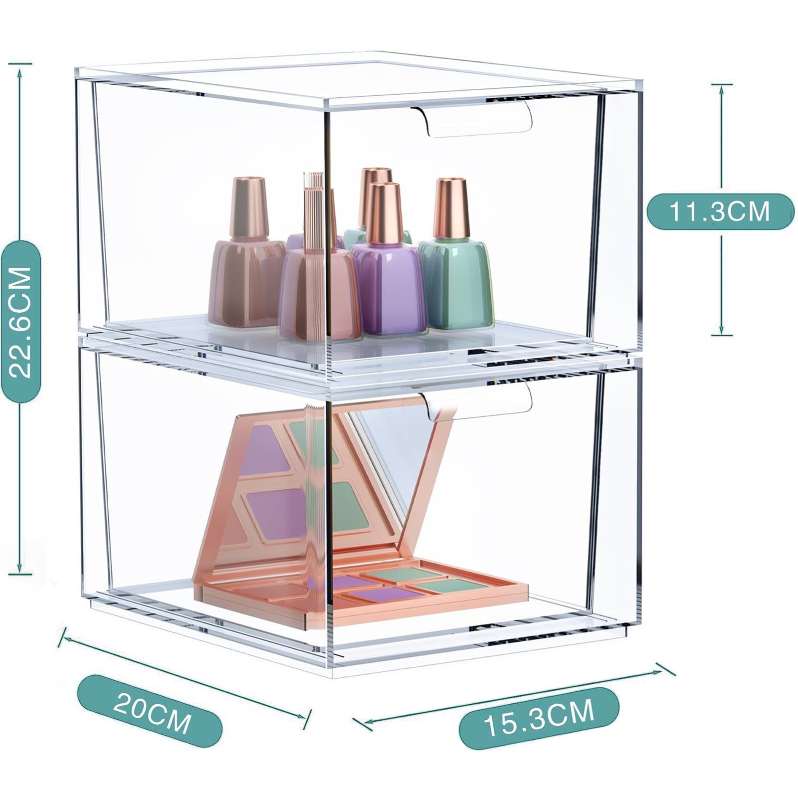 SURFOU Badorganizer Stapelbarer Make-up-Organizer 2/4/6er-Set Acryl-Organiz günstig online kaufen