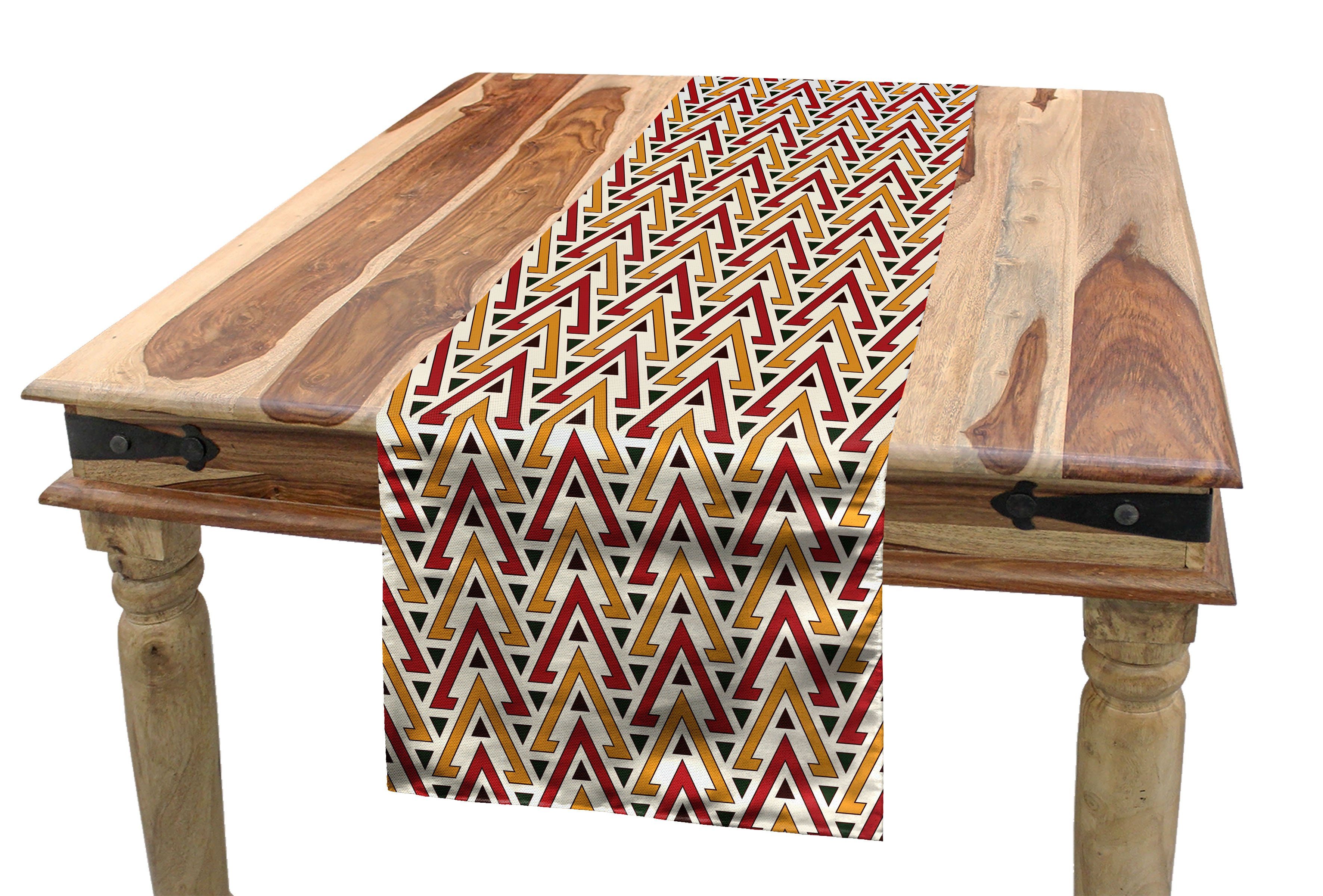 Abakuhaus Tischläufer Esszimmer Küche Rechteckiger Dekorativer Tischläufer, afrikanisch Dreieck-Entwurf