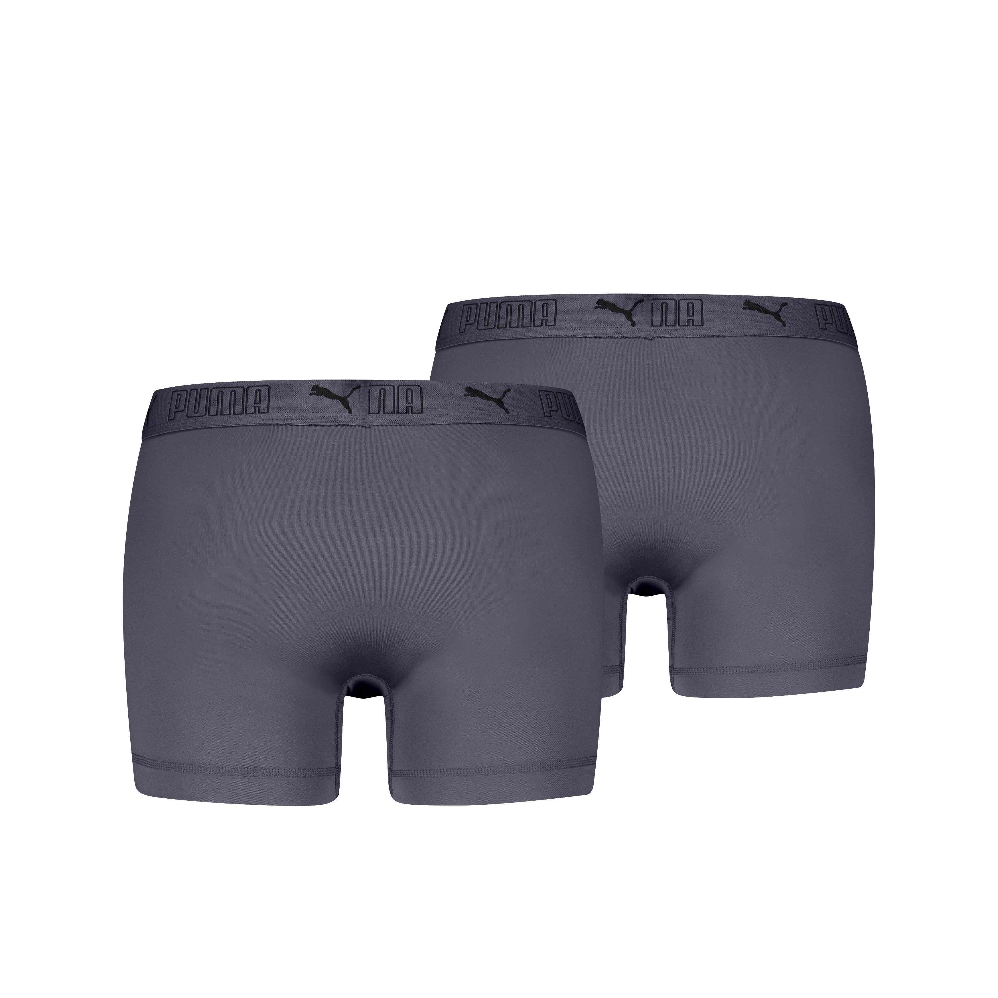 PUMA Boxershorts PUMA MEN SPORT MICROFIBER BOXERS 2P (2er Pack) mit Logo-Bund