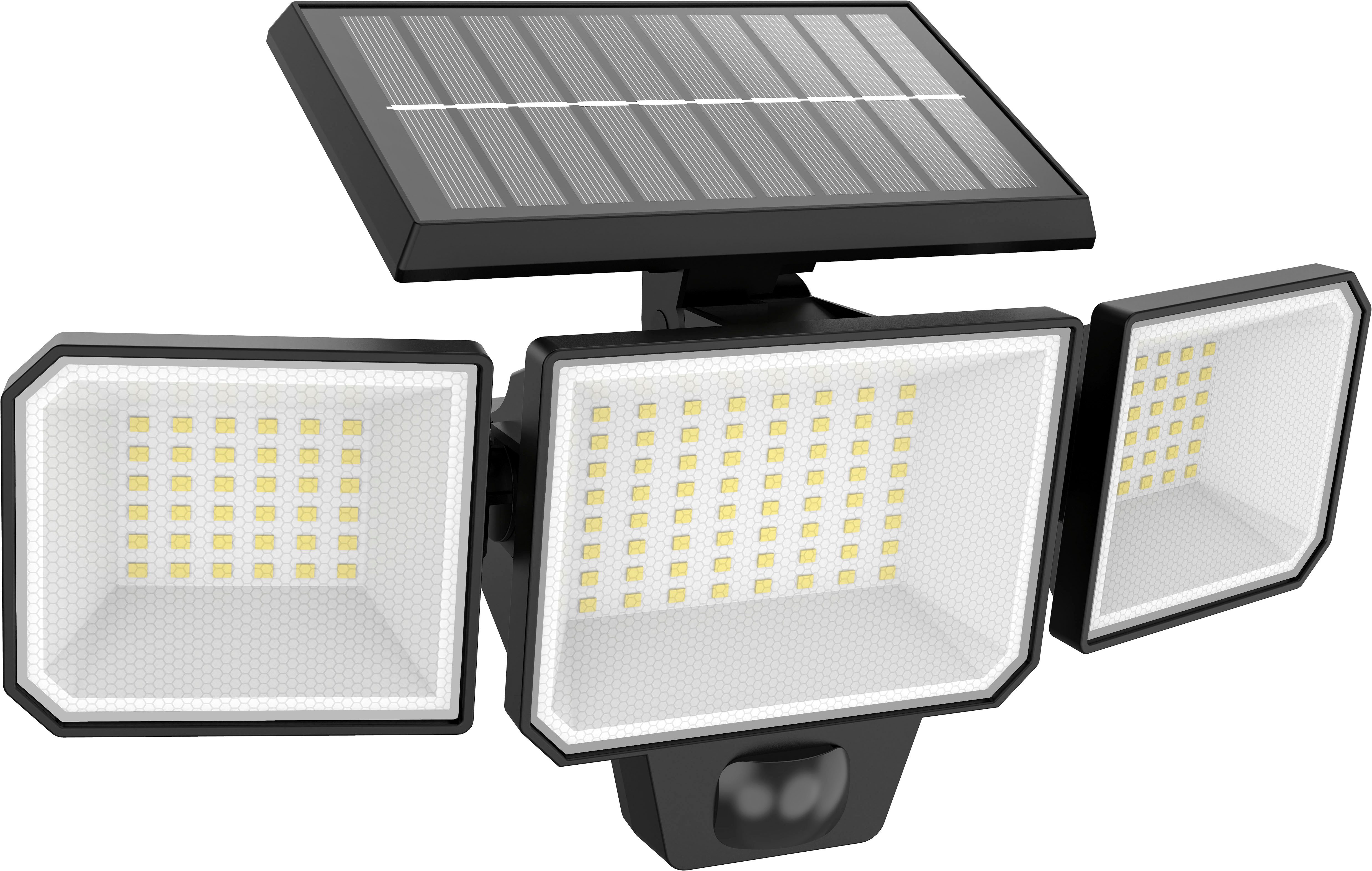 Philips LED Solarleuchte Outdoor Nysil Sicherheitslicht Wand 8.7W, 5000 Kelvin, schwarz, Abschaltautomatik, Bewegungsmelder, Dimmfunktion, Leuchtdauer einstellbar, Memoryfunktion, Nachtlichtfunktion, Tageslichtsensor, Timerfunktion, mehrere Helligkeitsstu