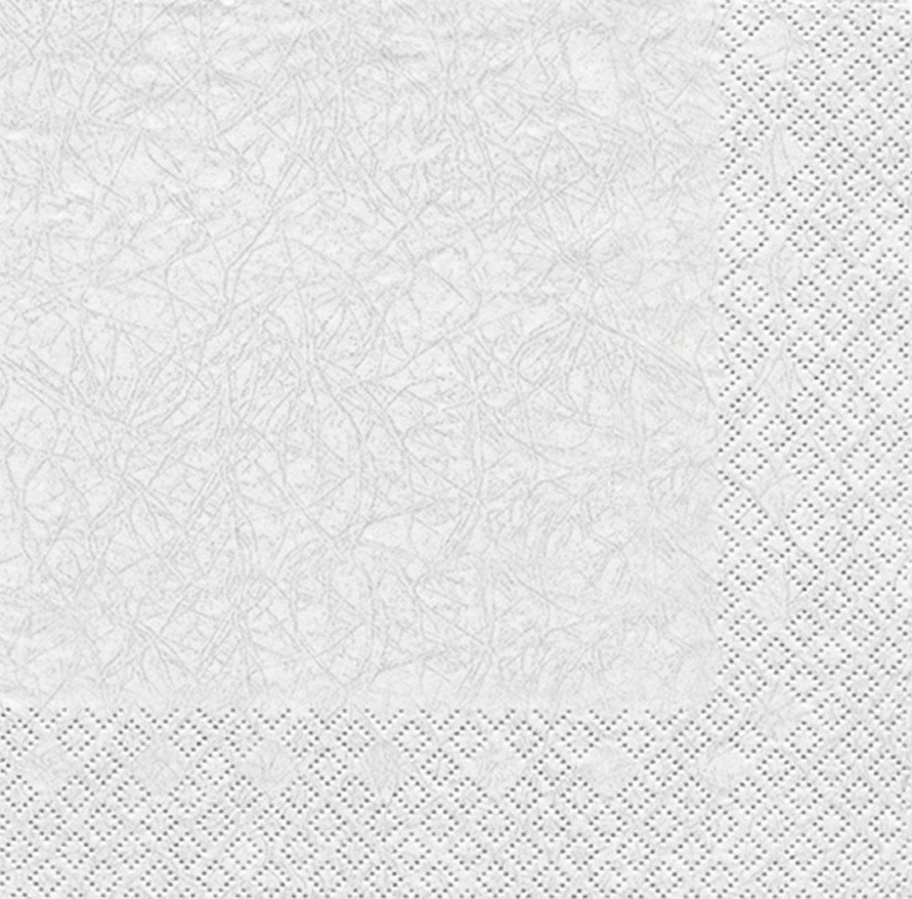 HOME FASHION Papierserviette 20 Servietten Modern Colours weiß 33x33cm, (20 St)