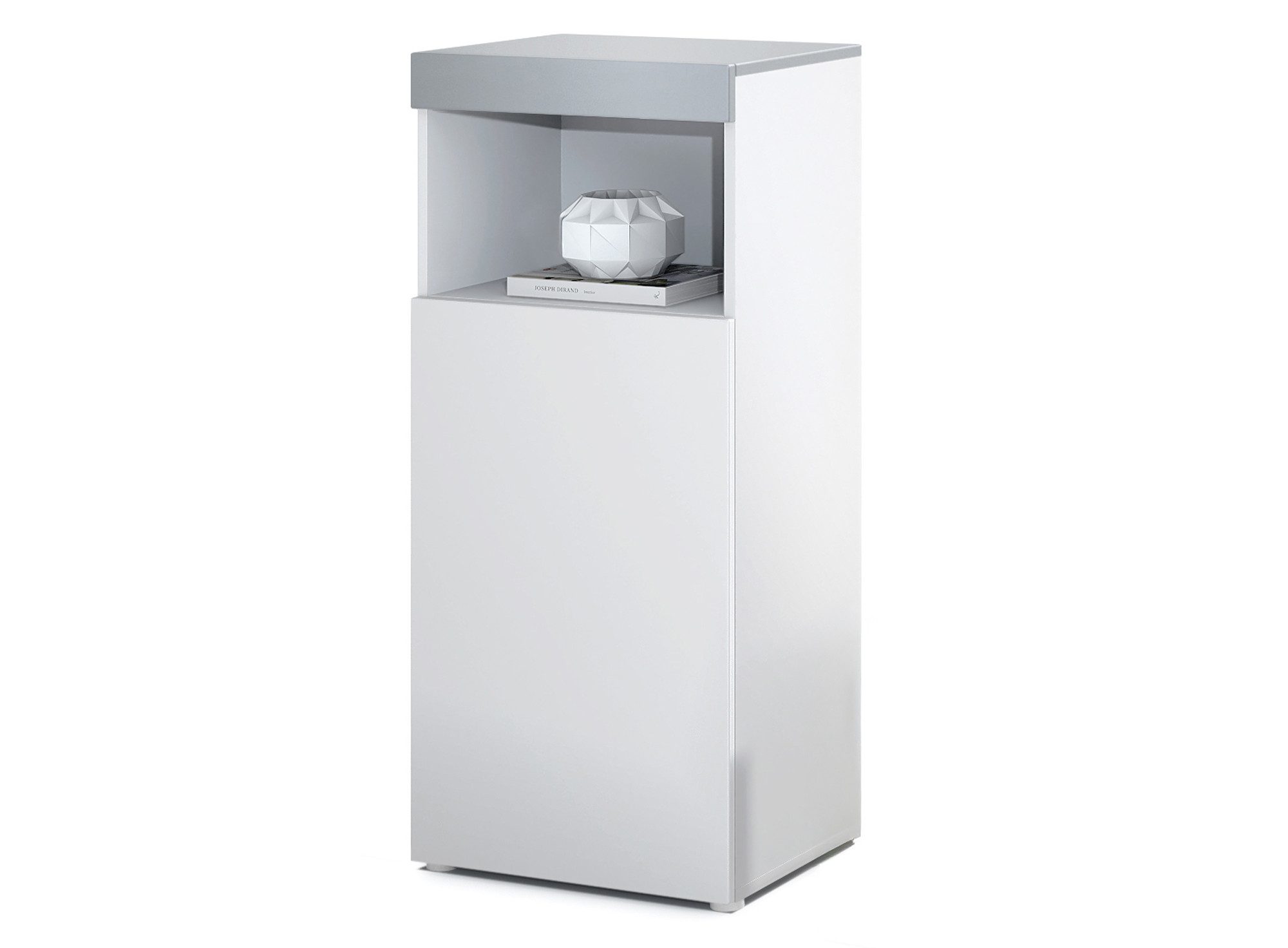 Vladon Standvitrine Pure (Vitrine, Korpus, Hellgrau günstig online kaufen