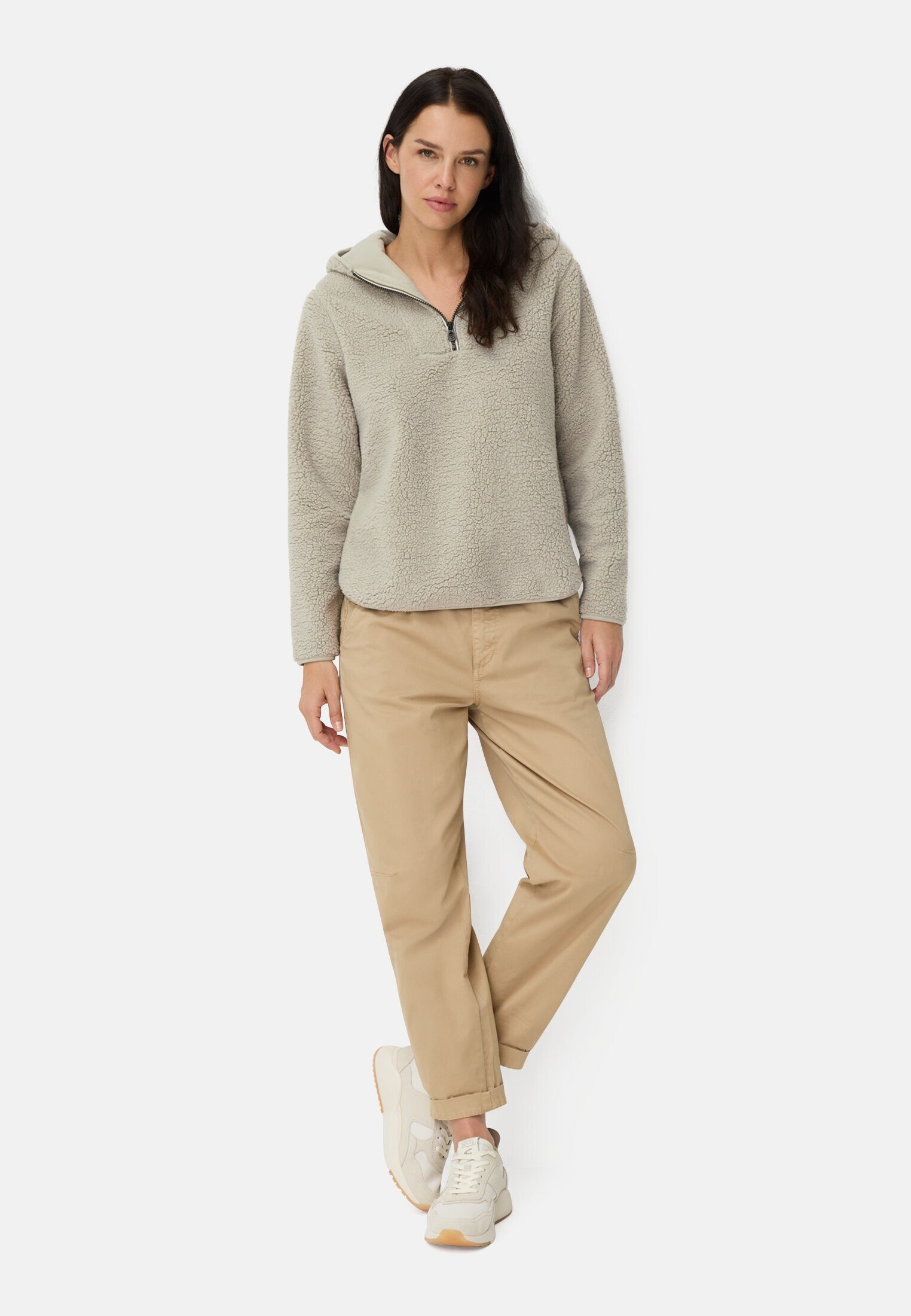 camel active Hoodie aus Teddyfleece Langarm