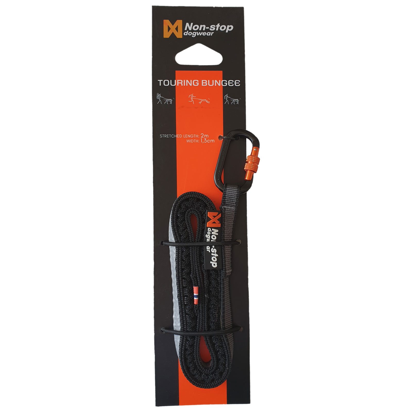 Non-stop dogwear Hundeleine Bungee Touring Leash 2m/13mm, Multitalent für alle Touren