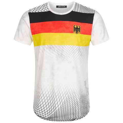 REPUBLIX T-Shirt FAN Herren Länder EM WM Oversize Crew Neck Shirt mit Rundhalsausschnitt