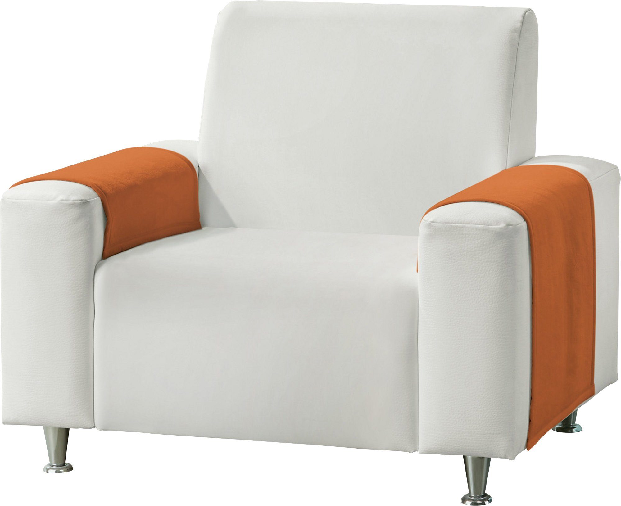 Erwin Müller Sofaläufer Armlehnenschoner "Triest" 2er-Pack, Baumwollmischung Uni