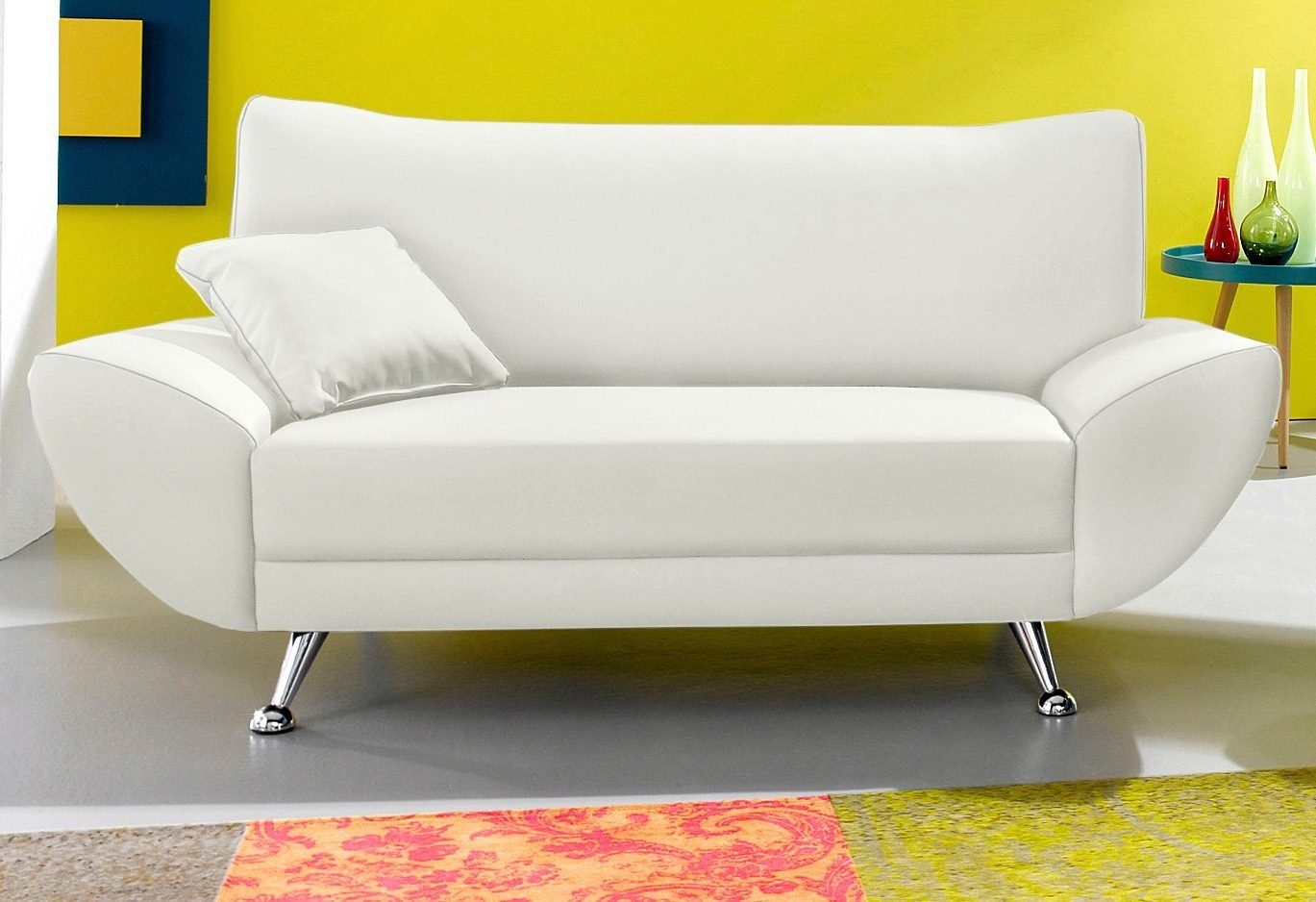 Home affaire 2-Sitzer Saltare, elegant & komfortabel, toller Designfuß, Breite 174cm, bequem, bequeme Armlehnen