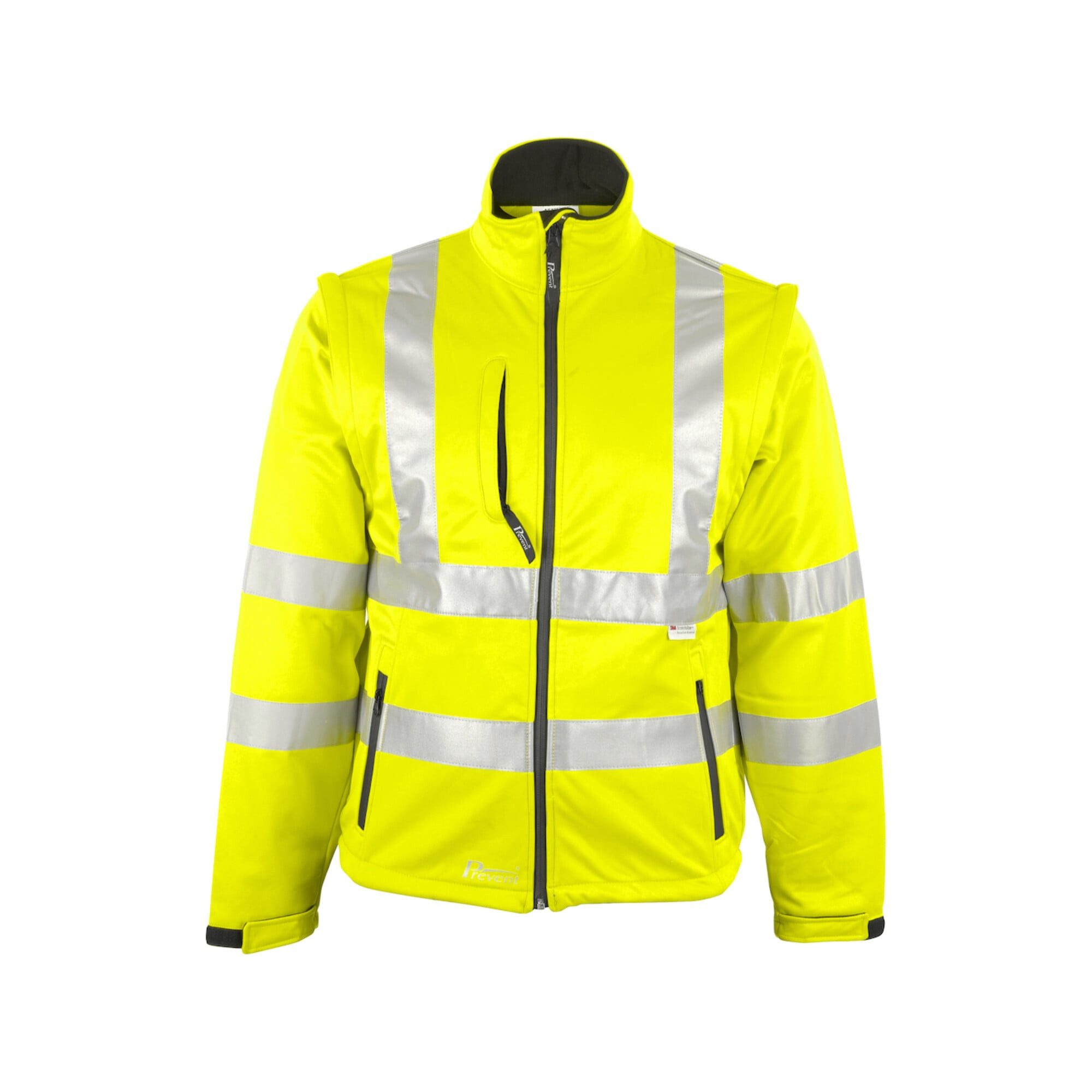 ASATEX Softshellparka Warnschutz-Softshelljacke Gr.L gelb PREVENT