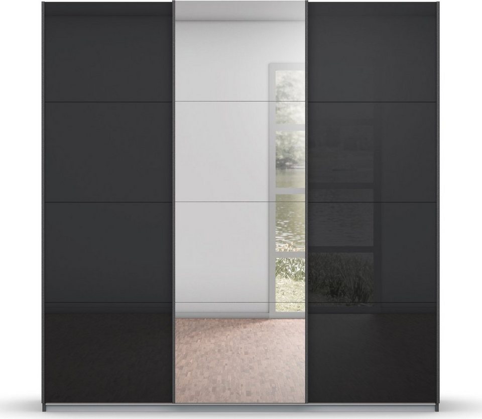 rauch Schwebetürenschrank Koluna Glasfront mit Spiegel, inkl. 2  Innenschubladen sowie extra Böden