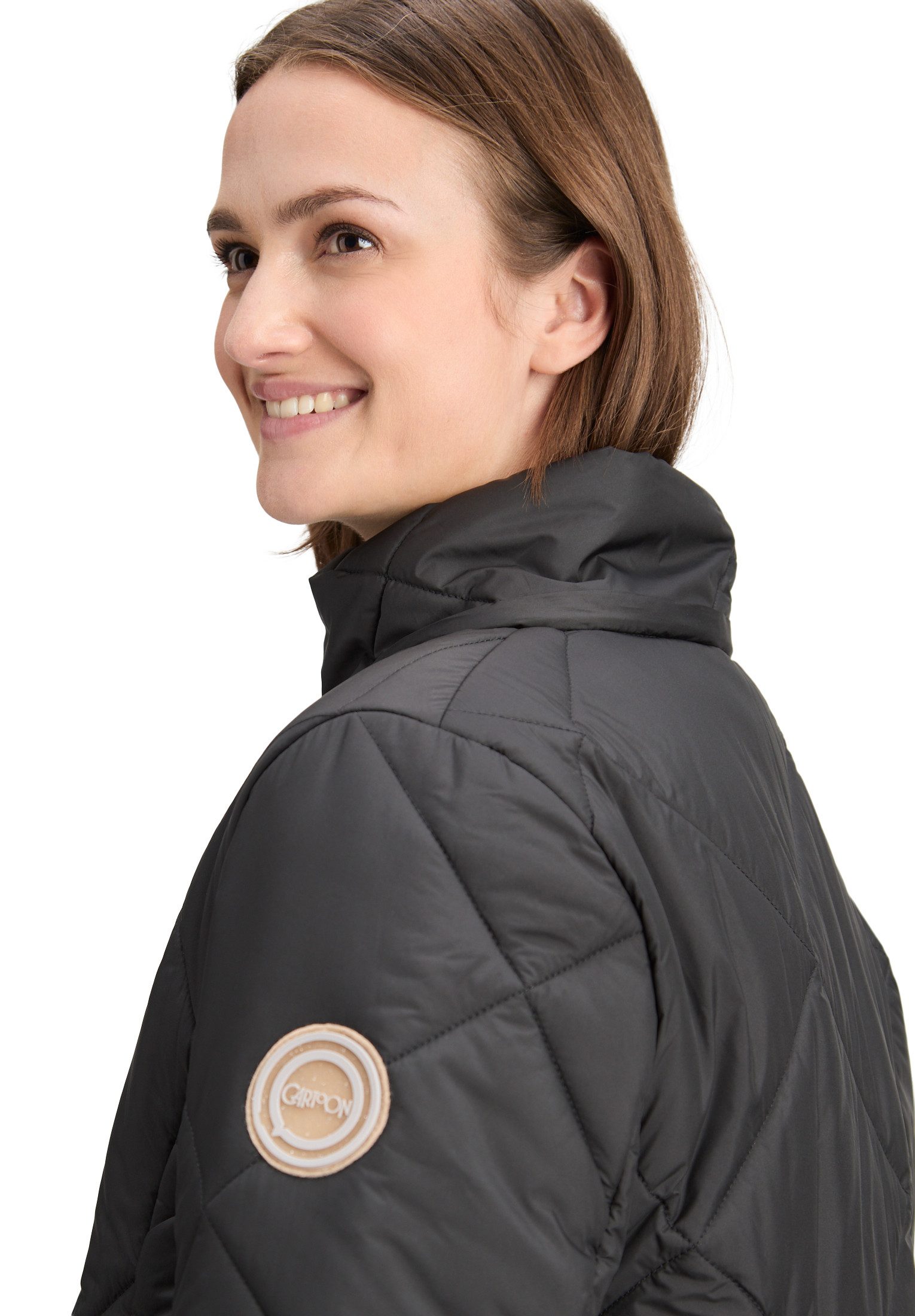 Cartoon Steppjacke Damen mit Plüsch