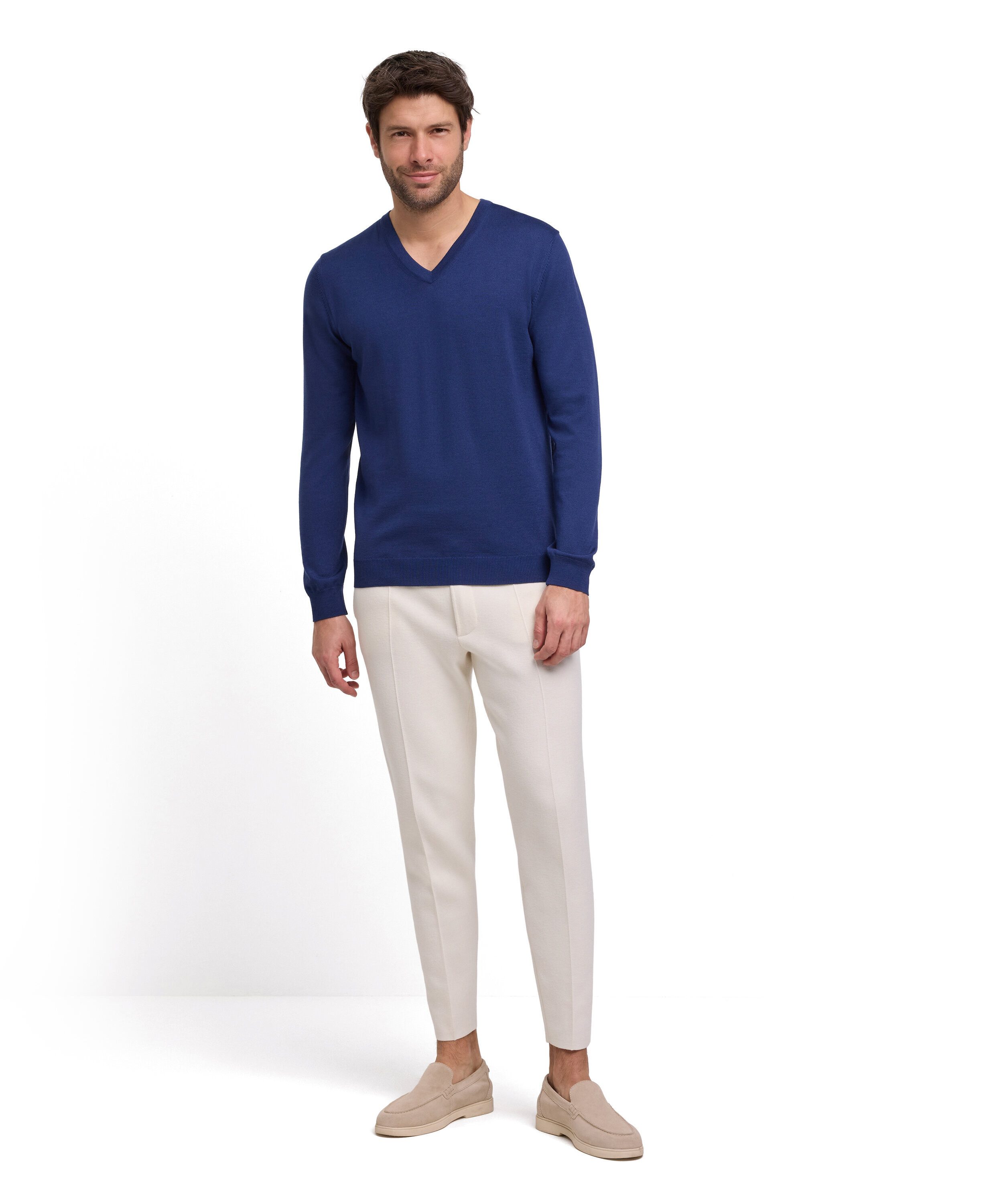 FALKE Strickpullover Casual Wool (1-tlg) aus reiner, extrafeiner Merinowolle