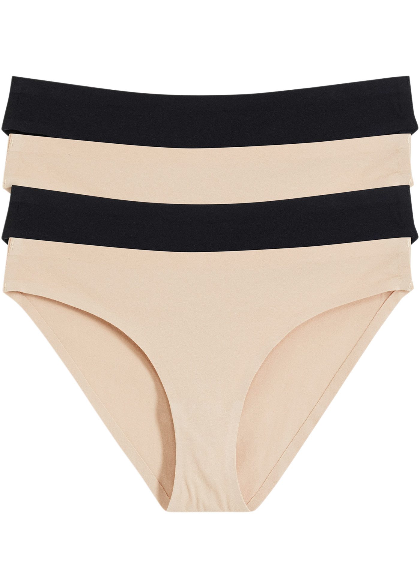 bonprix Slip (Packung, 4-St) klassische Passform, aus Baumwolle und Elasthan, 4er-Pack